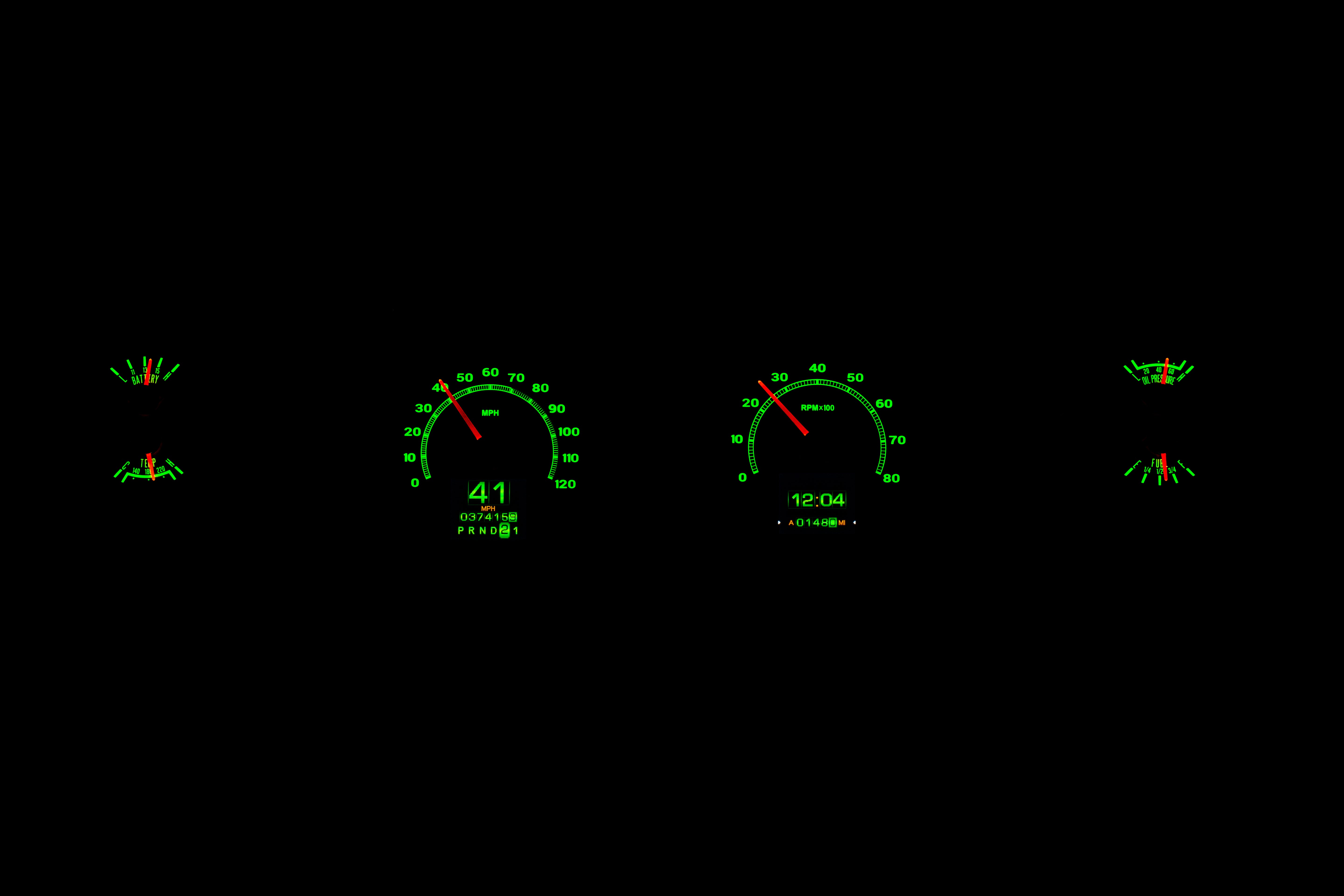 Dakota Digital RTX-69F-MUS-X — 1969–70 Ford Mustang RTX Gauge