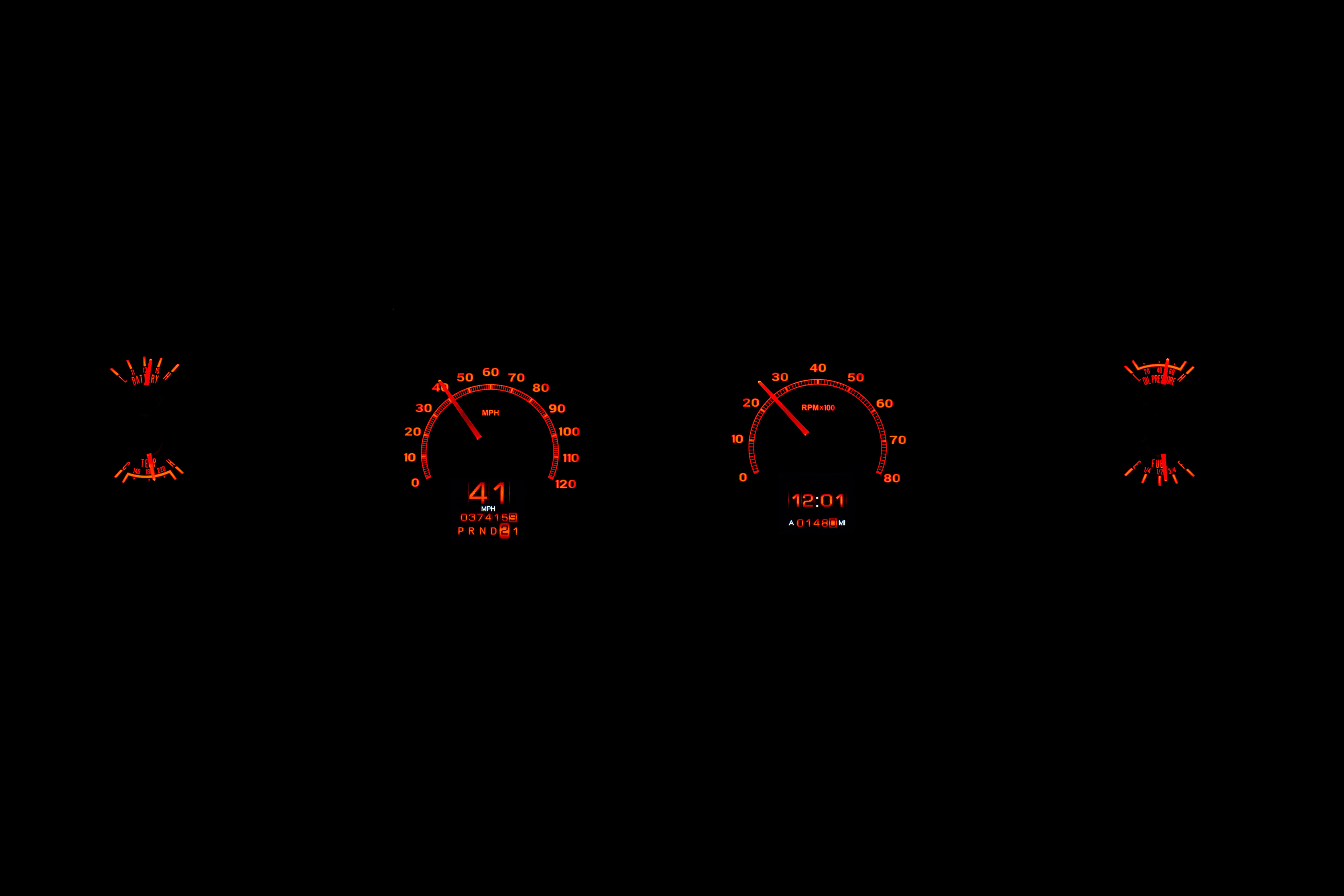 Dakota Digital RTX-69F-MUS-X — 1969–70 Ford Mustang RTX Gauge
