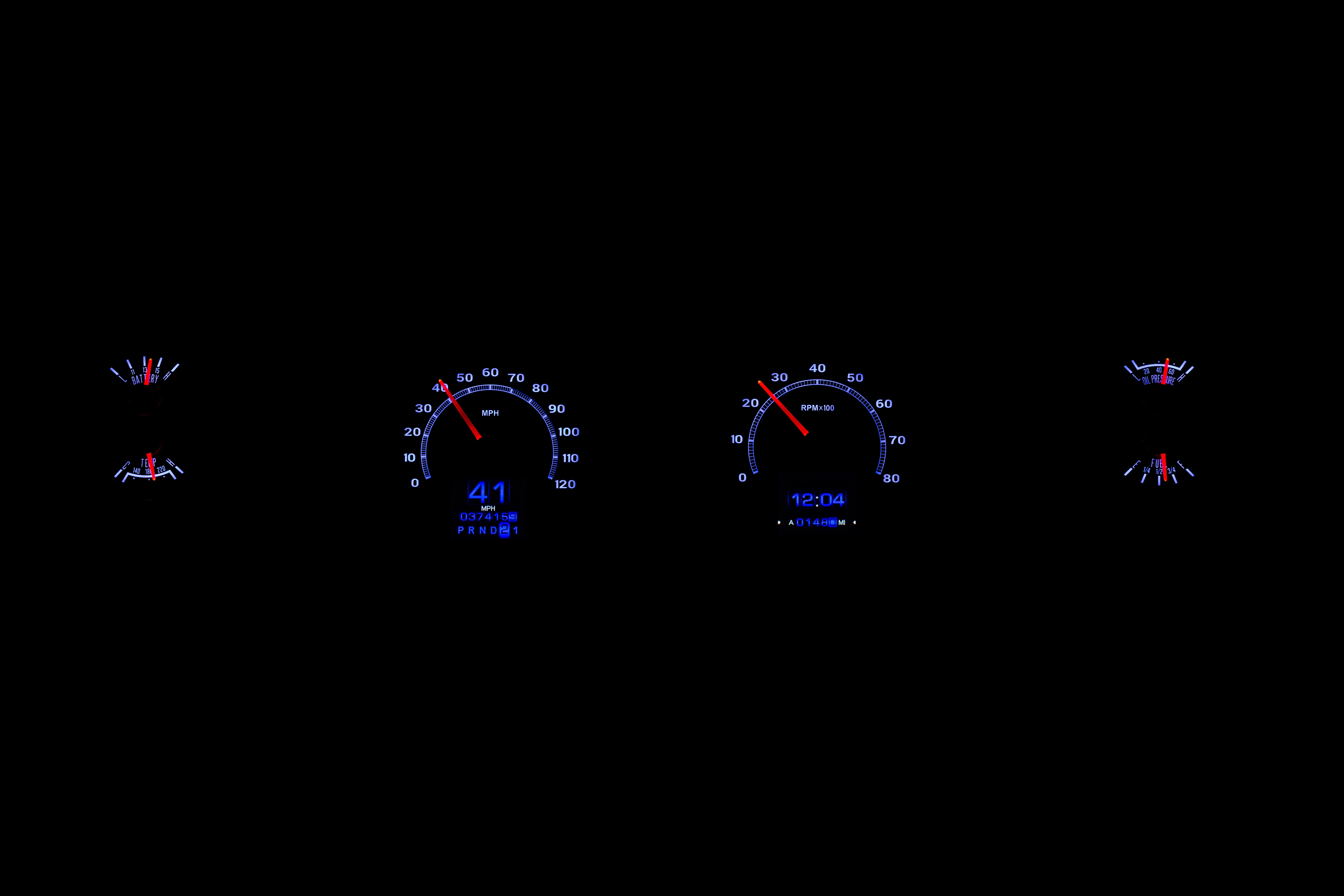 Dakota Digital RTX-69F-MUS-X — 1969–70 Ford Mustang RTX Gauge