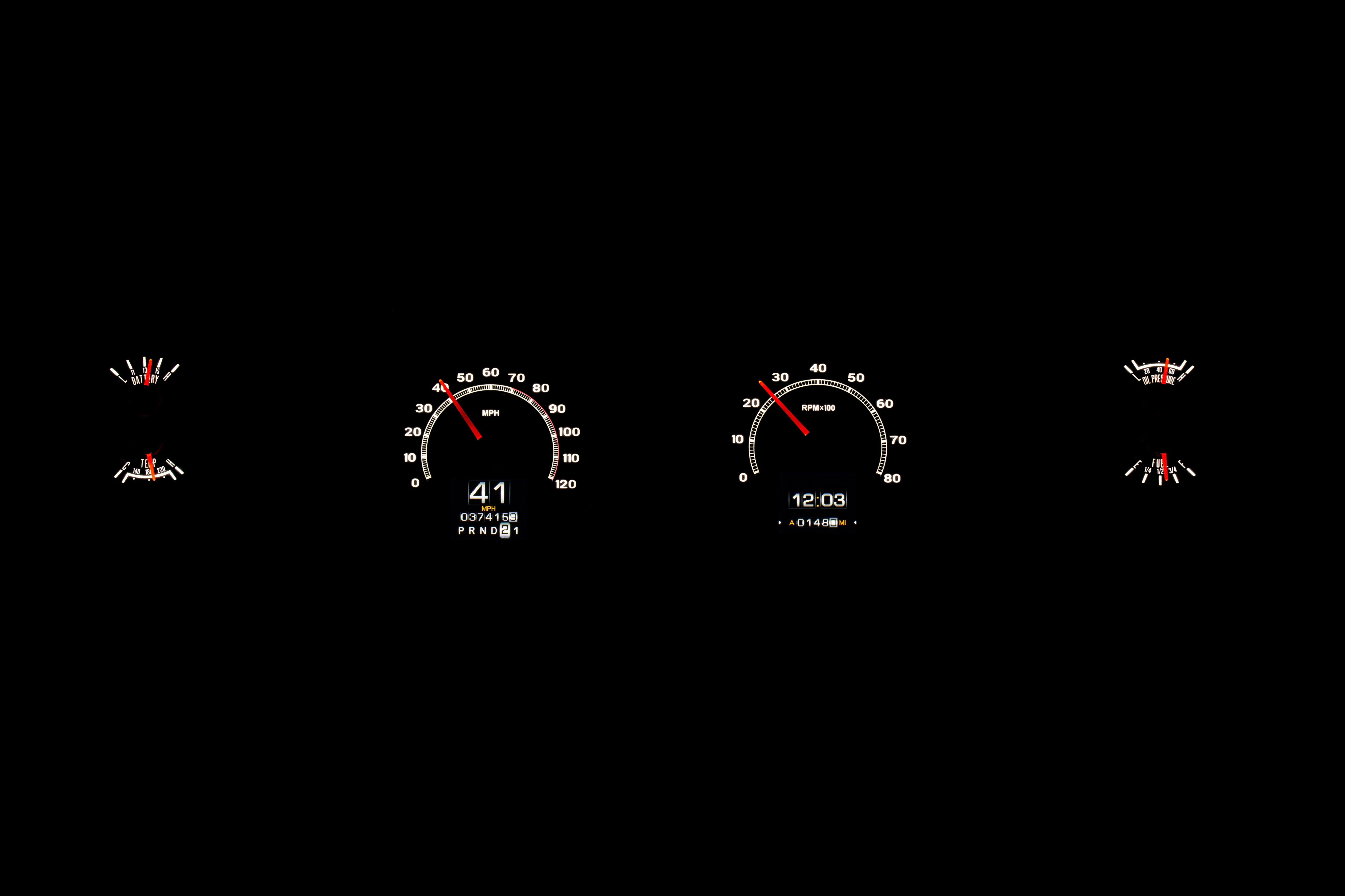 Dakota Digital RTX-69F-MUS-X — 1969–70 Ford Mustang RTX Gauge