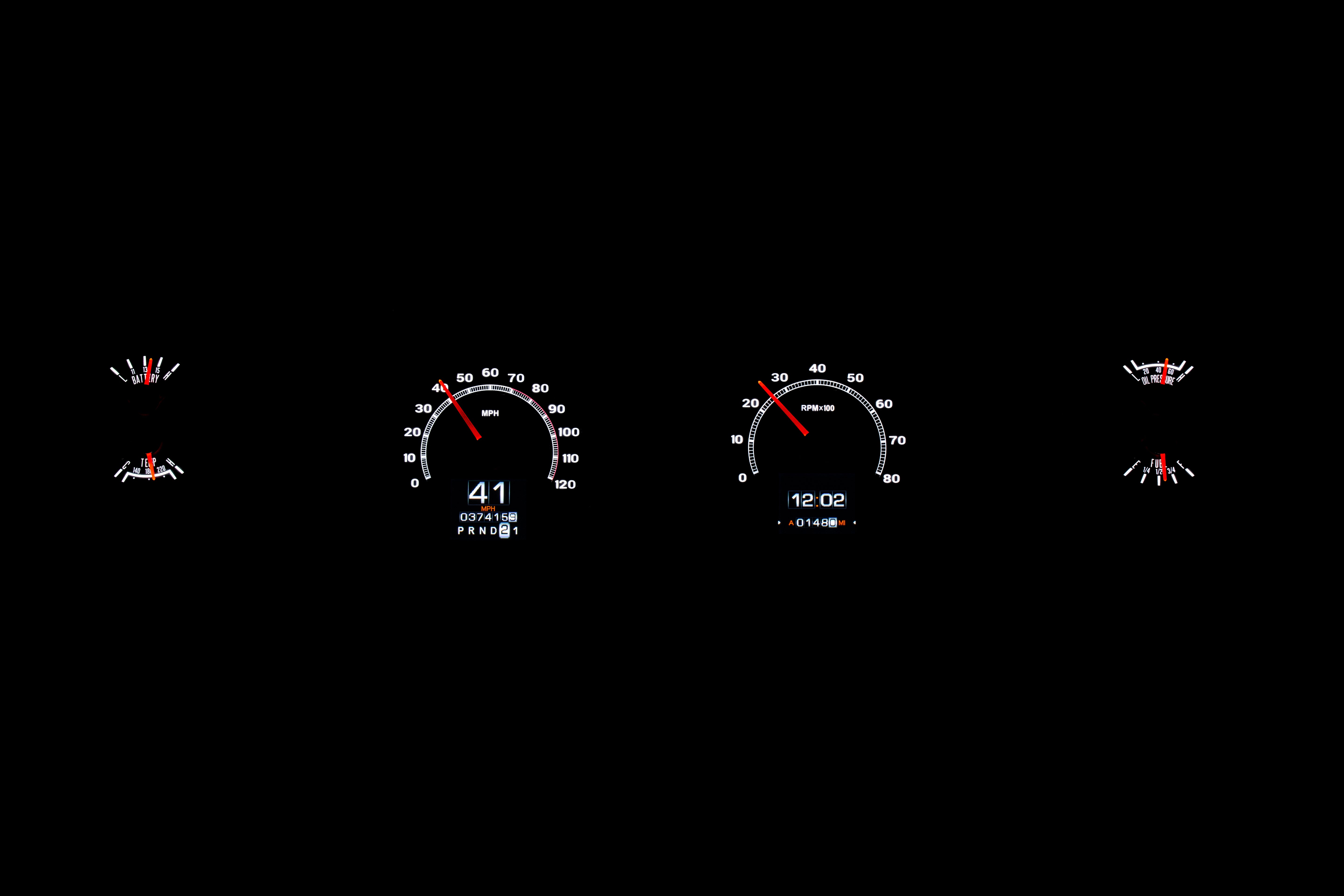 Dakota Digital RTX-69F-MUS-X — 1969–70 Ford Mustang RTX Gauge