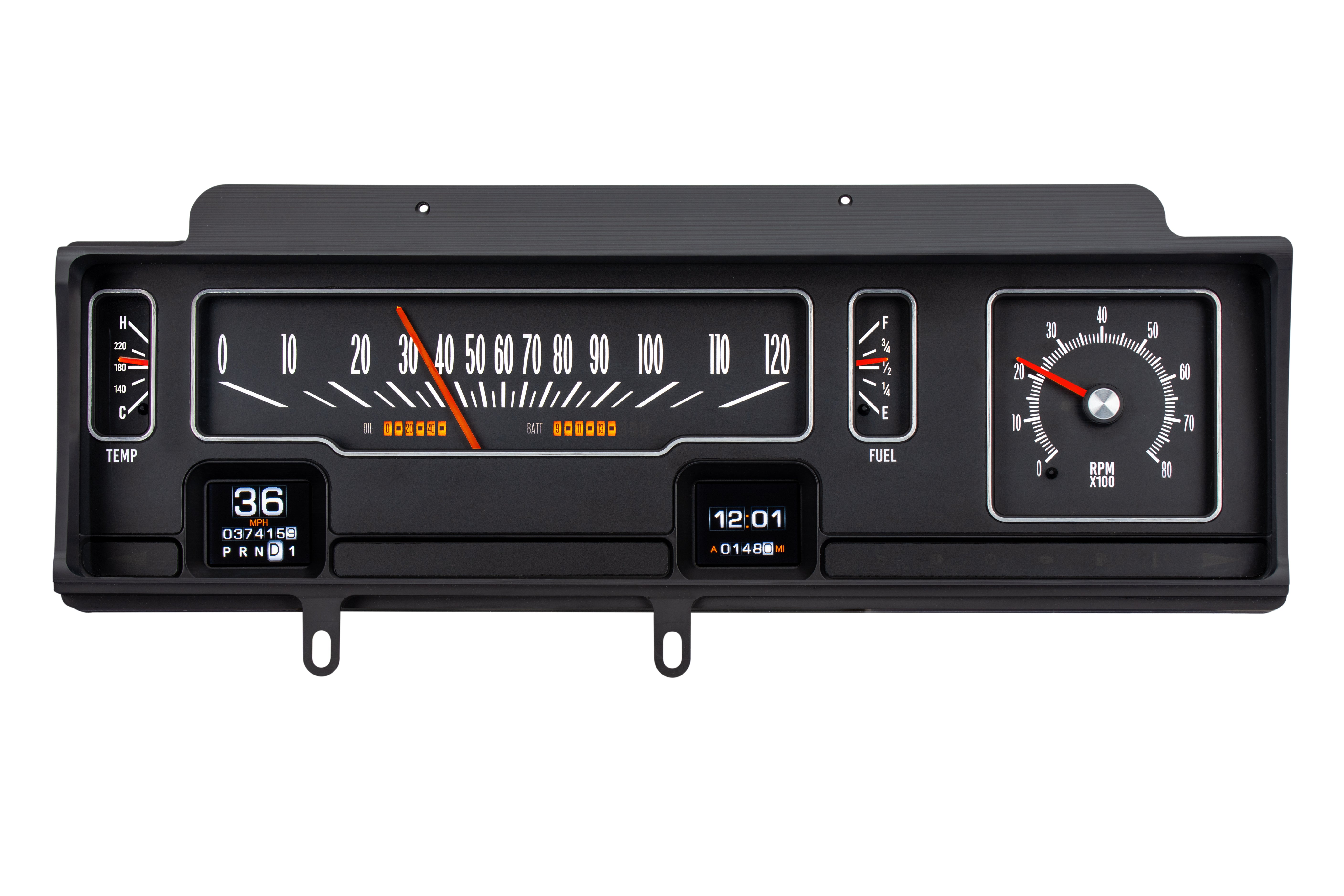 Dakota Digital RTX-70C-MAL-X — 1970–72 Chevy Malibu / Non-SS Chevelle / El Camino RTX Gauge Kit