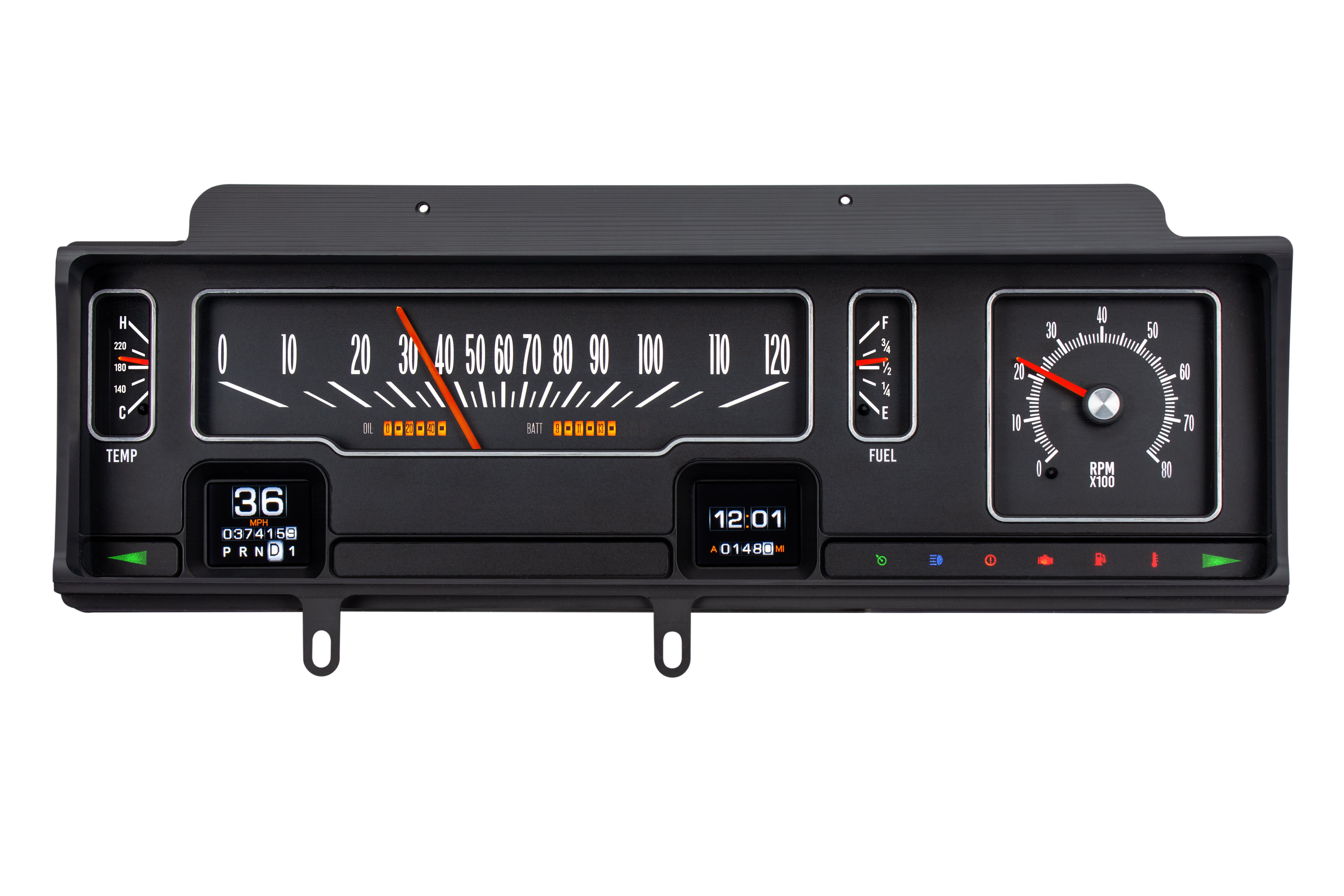 Dakota Digital RTX-70C-MAL-X — 1970–72 Chevy Malibu / Non-SS Chevelle / El Camino RTX Gauge Kit