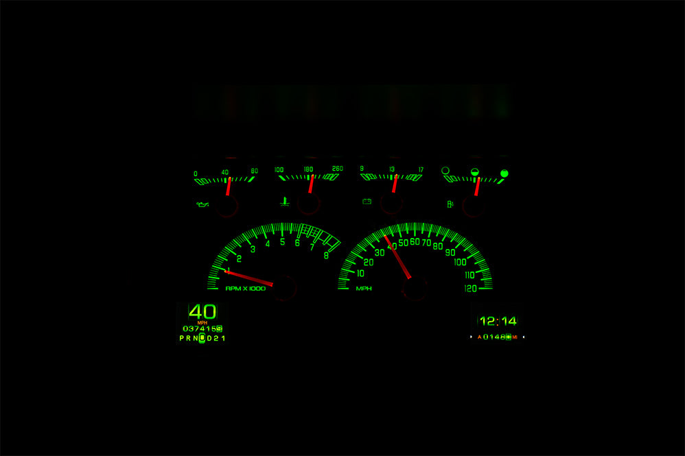 Dakota Digital RTX-92C-PU-X — 1992–1994 GM SUV (Blazer/Suburban) & Chevy/GMC Truck RTX Instrument System