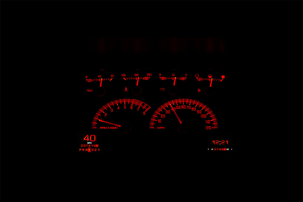 Dakota Digital RTX-92C-PU-X — 1992–1994 GM SUV (Blazer/Suburban) & Chevy/GMC Truck RTX Instrument System