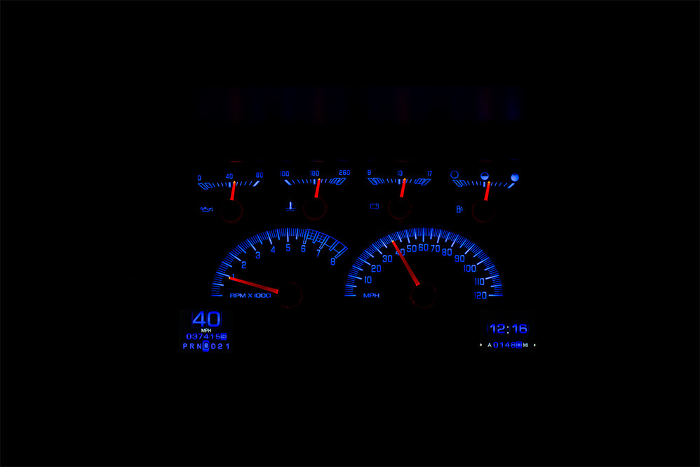 Dakota Digital RTX-92C-PU-X — 1992–1994 GM SUV (Blazer/Suburban) & Chevy/GMC Truck RTX Instrument System