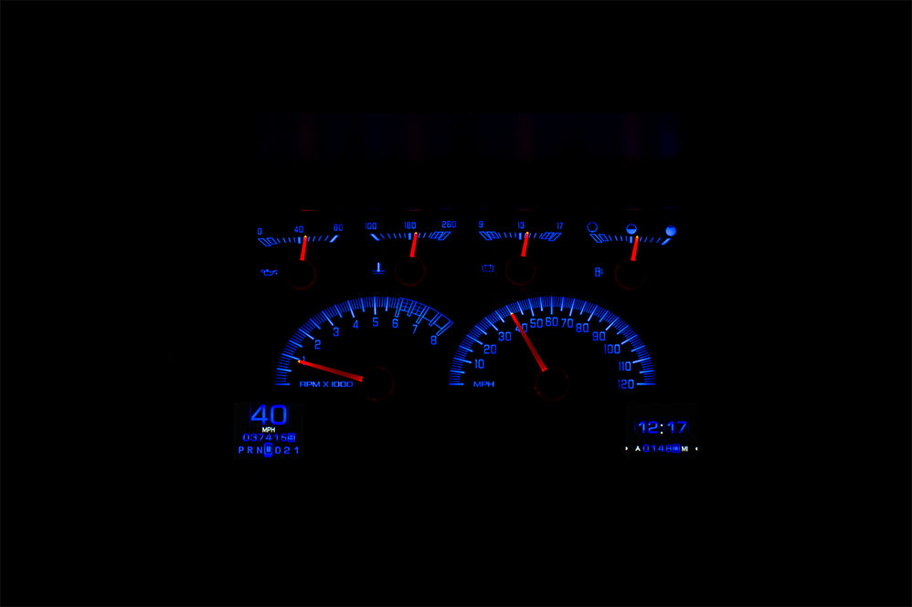 Dakota Digital RTX-92C-PU-X — 1992–1994 GM SUV (Blazer/Suburban) & Chevy/GMC Truck RTX Instrument System
