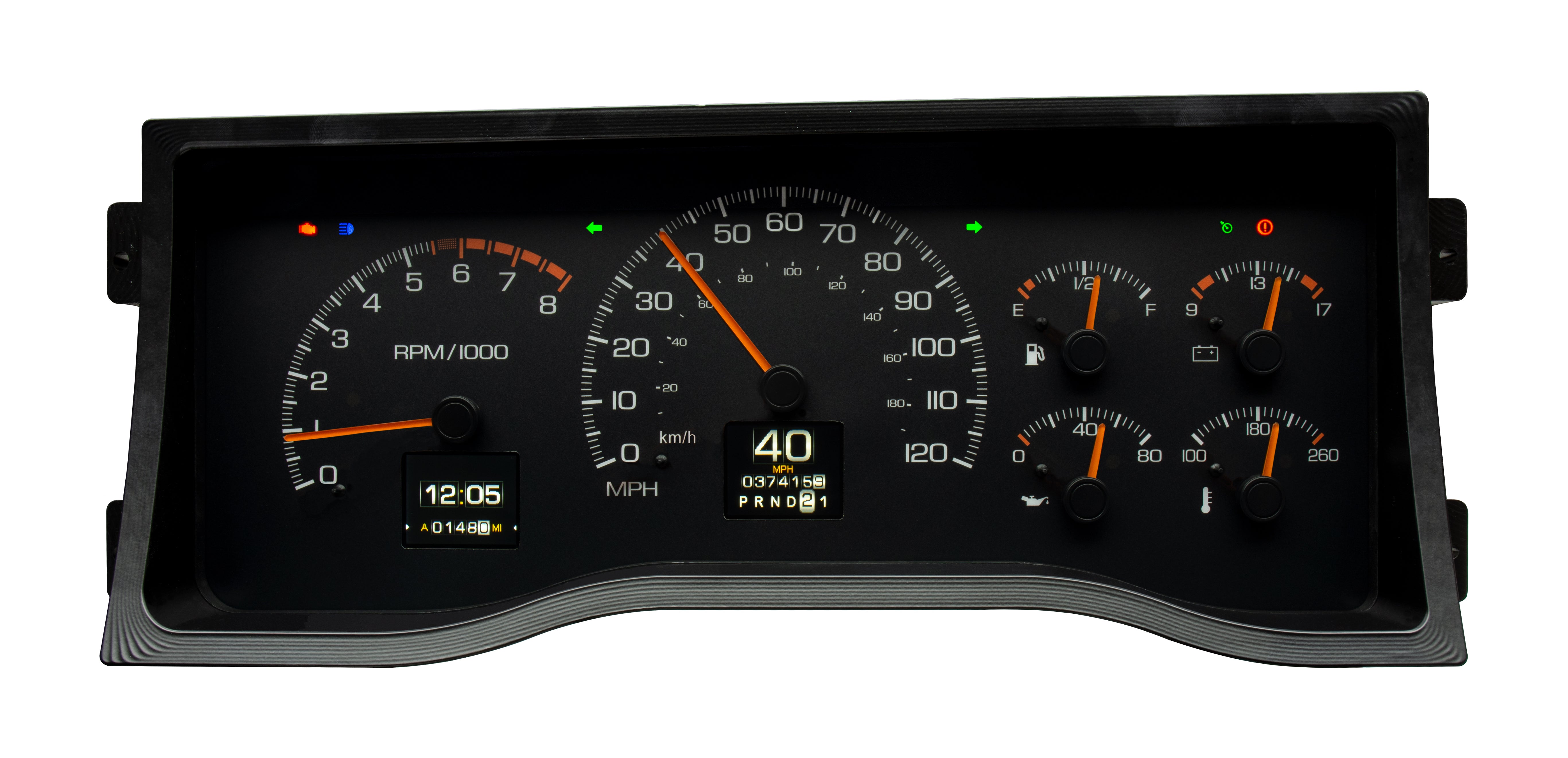 Dakota Digital RTX-95C-PU-X — 1995–98 Chevy/GMC Truck & 1995–00 SUV/HD RTX Gauge Kit