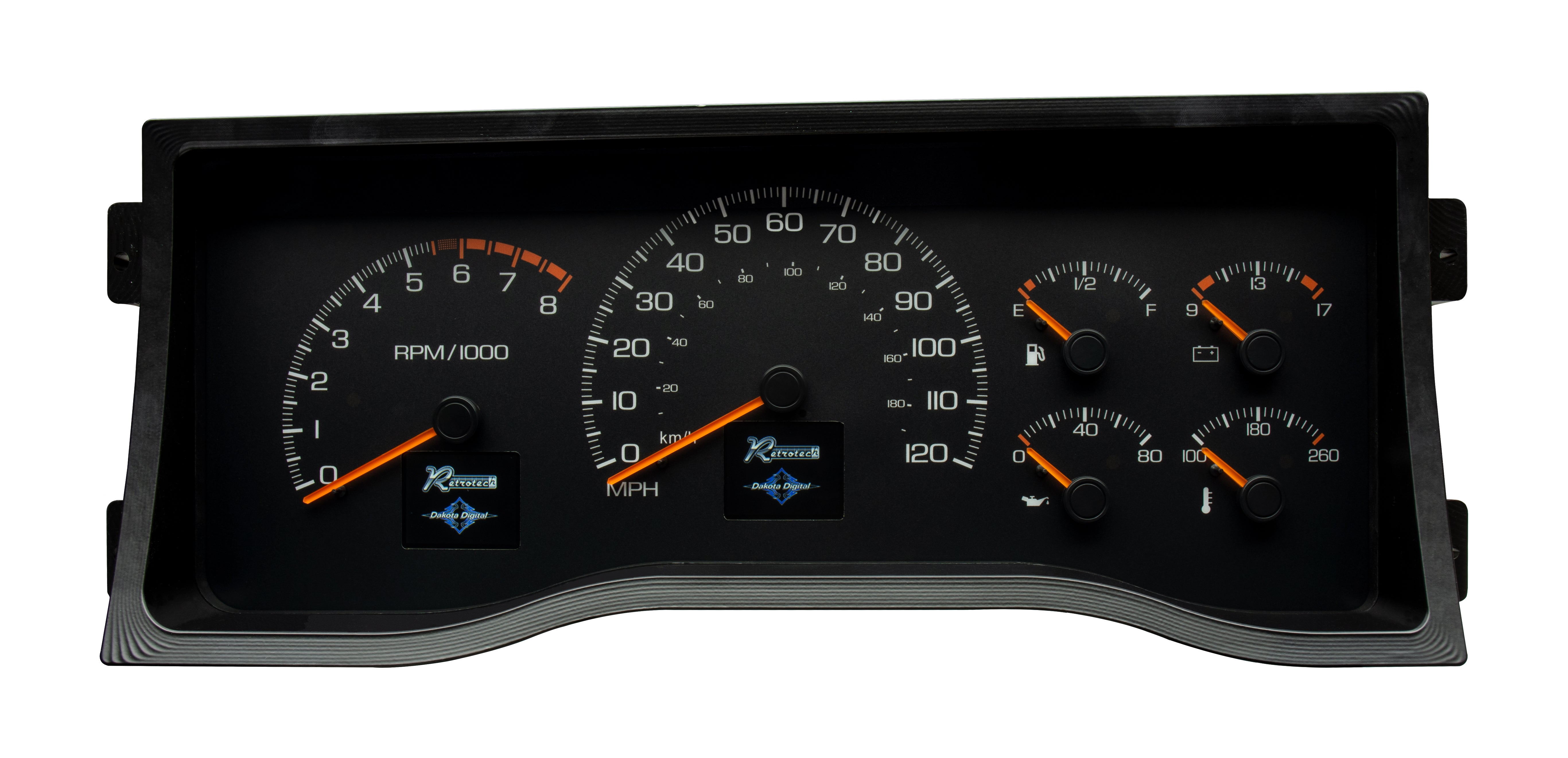 Dakota Digital RTX-95C-PU-X — 1995–98 Chevy/GMC Truck & 1995–00 SUV/HD RTX Gauge Kit