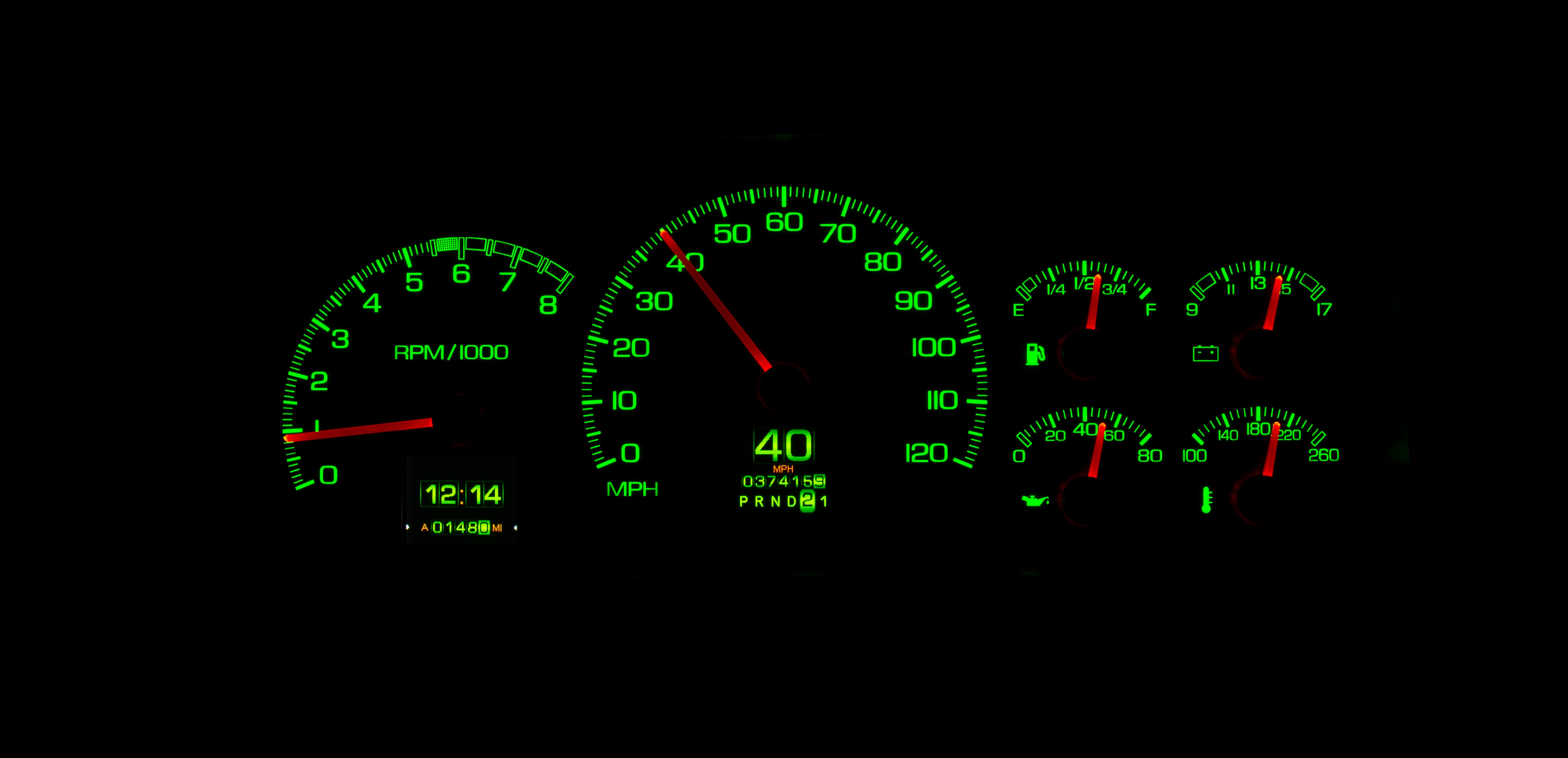 Dakota Digital RTX-95C-PU-X — 1995–98 Chevy/GMC Truck & 1995–00 SUV/HD RTX Gauge Kit