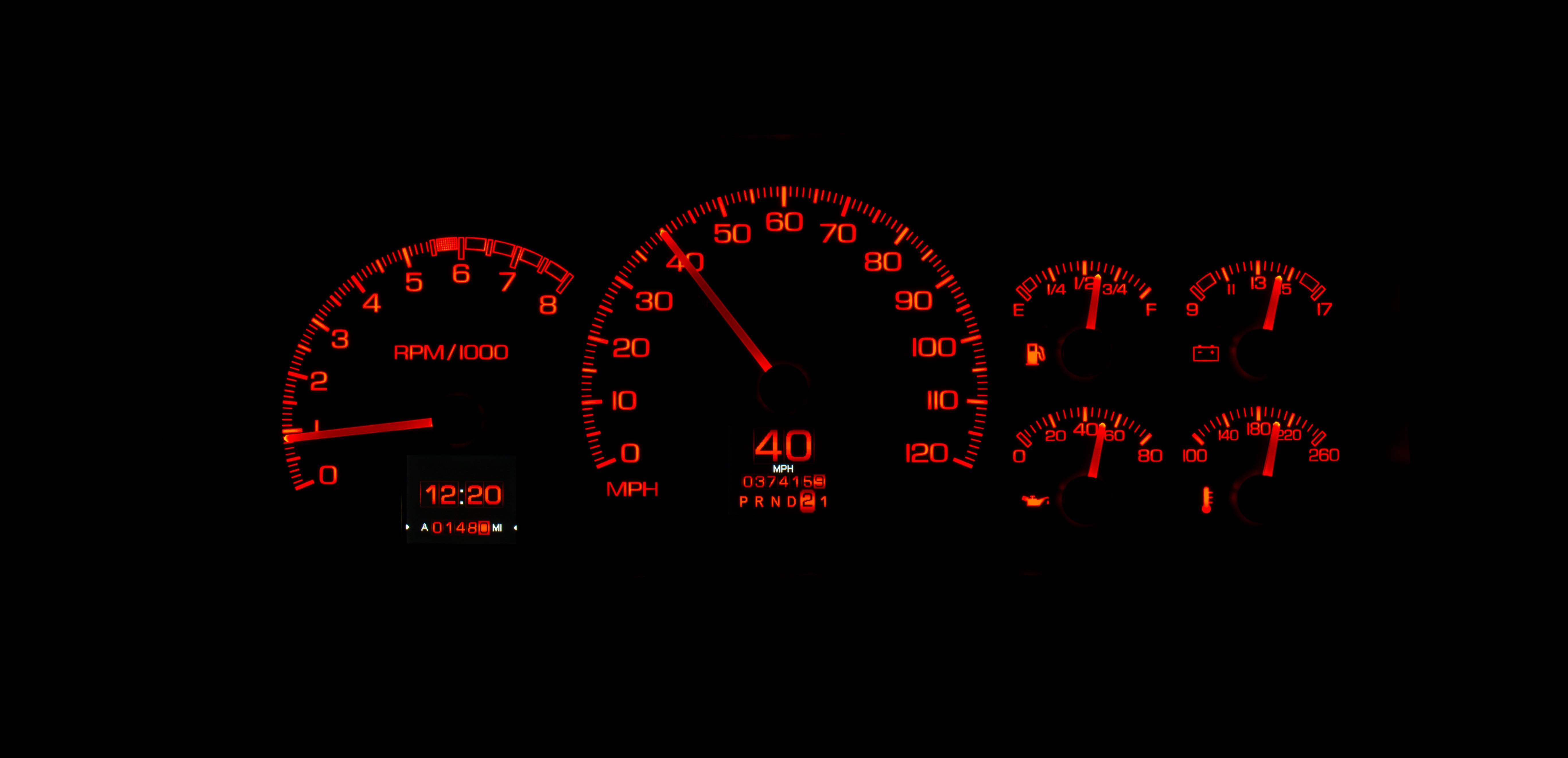 Dakota Digital RTX-95C-PU-X — 1995–98 Chevy/GMC Truck & 1995–00 SUV/HD RTX Gauge Kit
