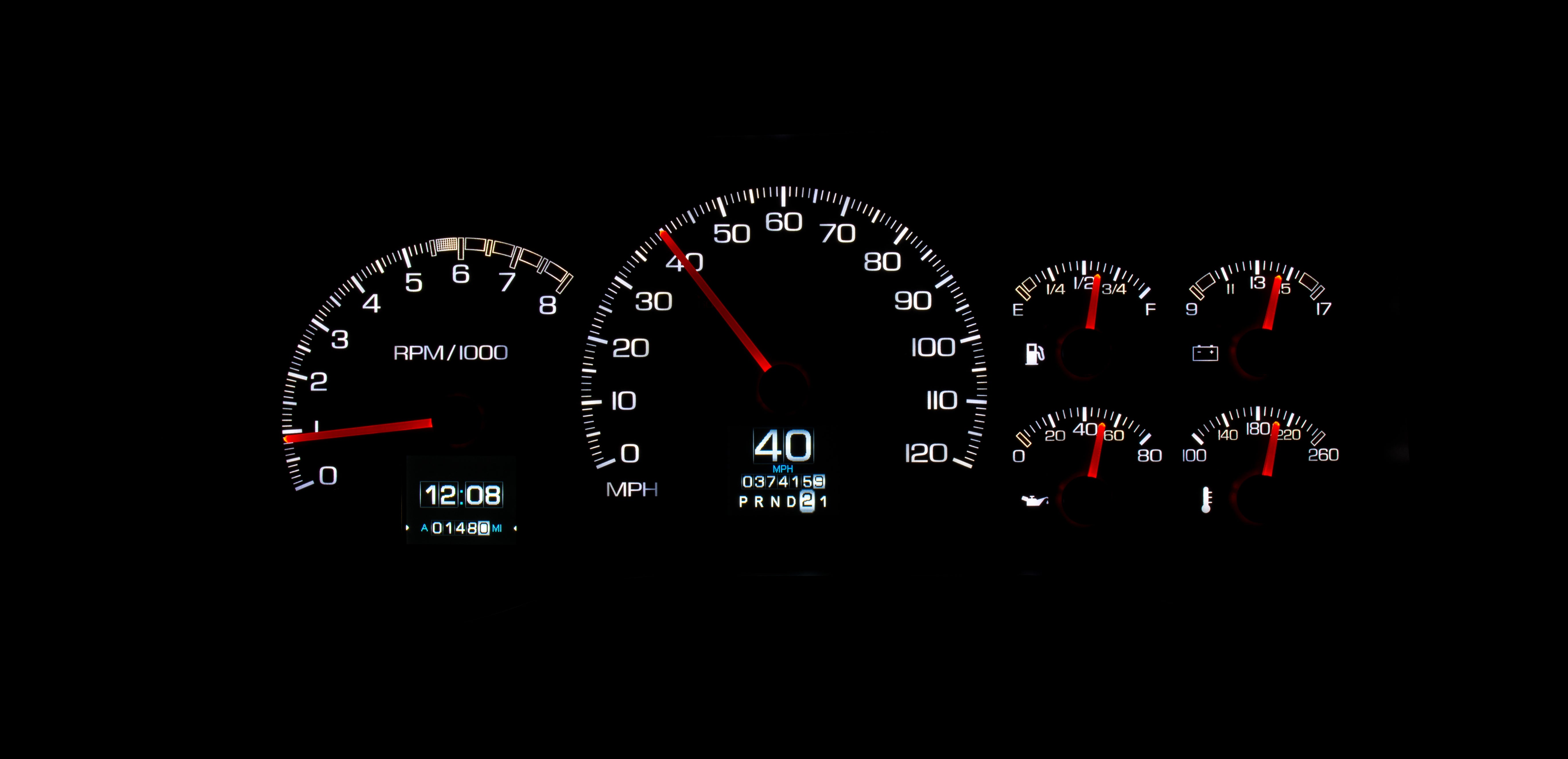 Dakota Digital RTX-95C-PU-X — 1995–98 Chevy/GMC Truck & 1995–00 SUV/HD RTX Gauge Kit