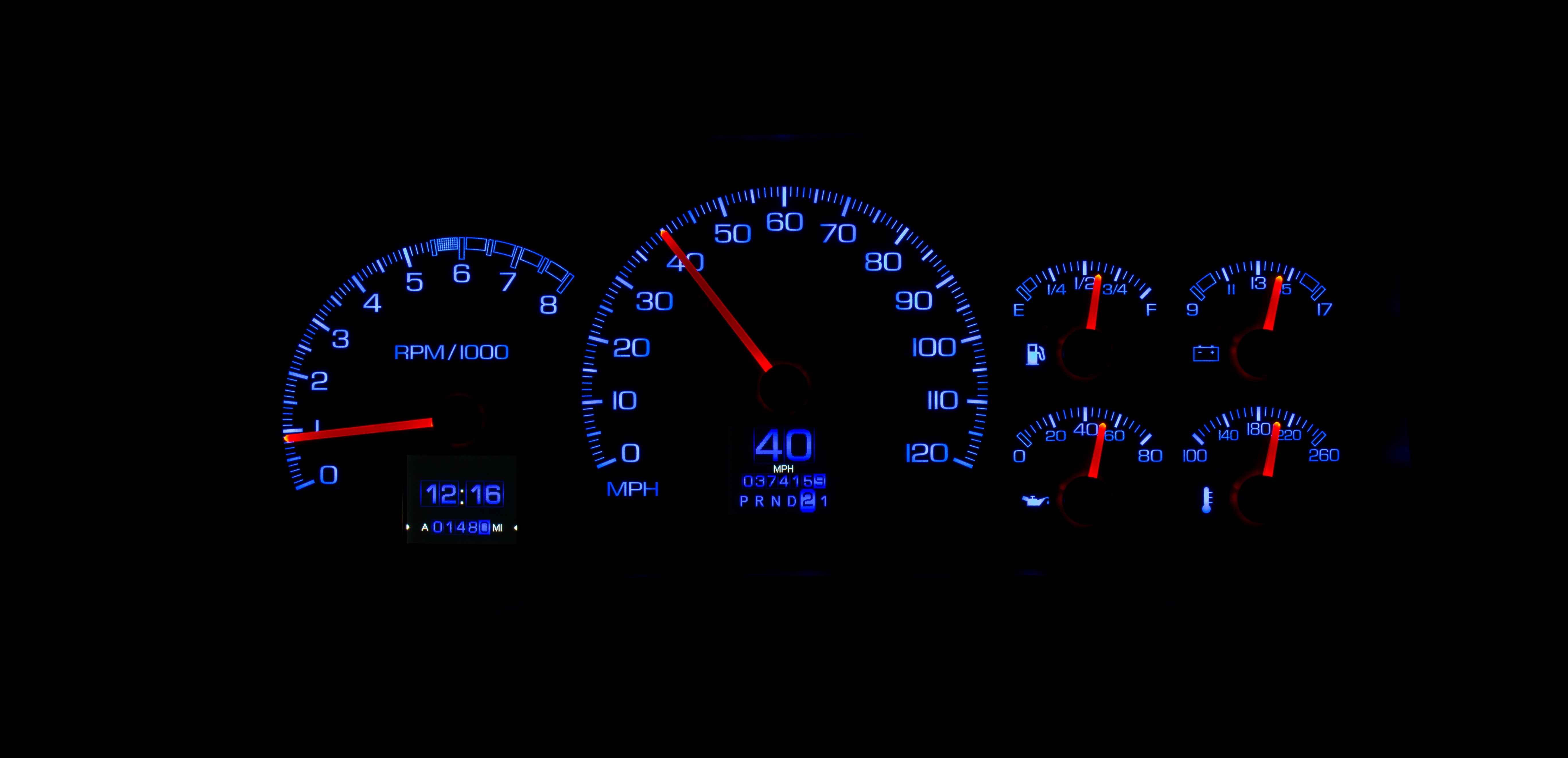 Dakota Digital RTX-95C-PU-X — 1995–98 Chevy/GMC Truck & 1995–00 SUV/HD RTX Gauge Kit