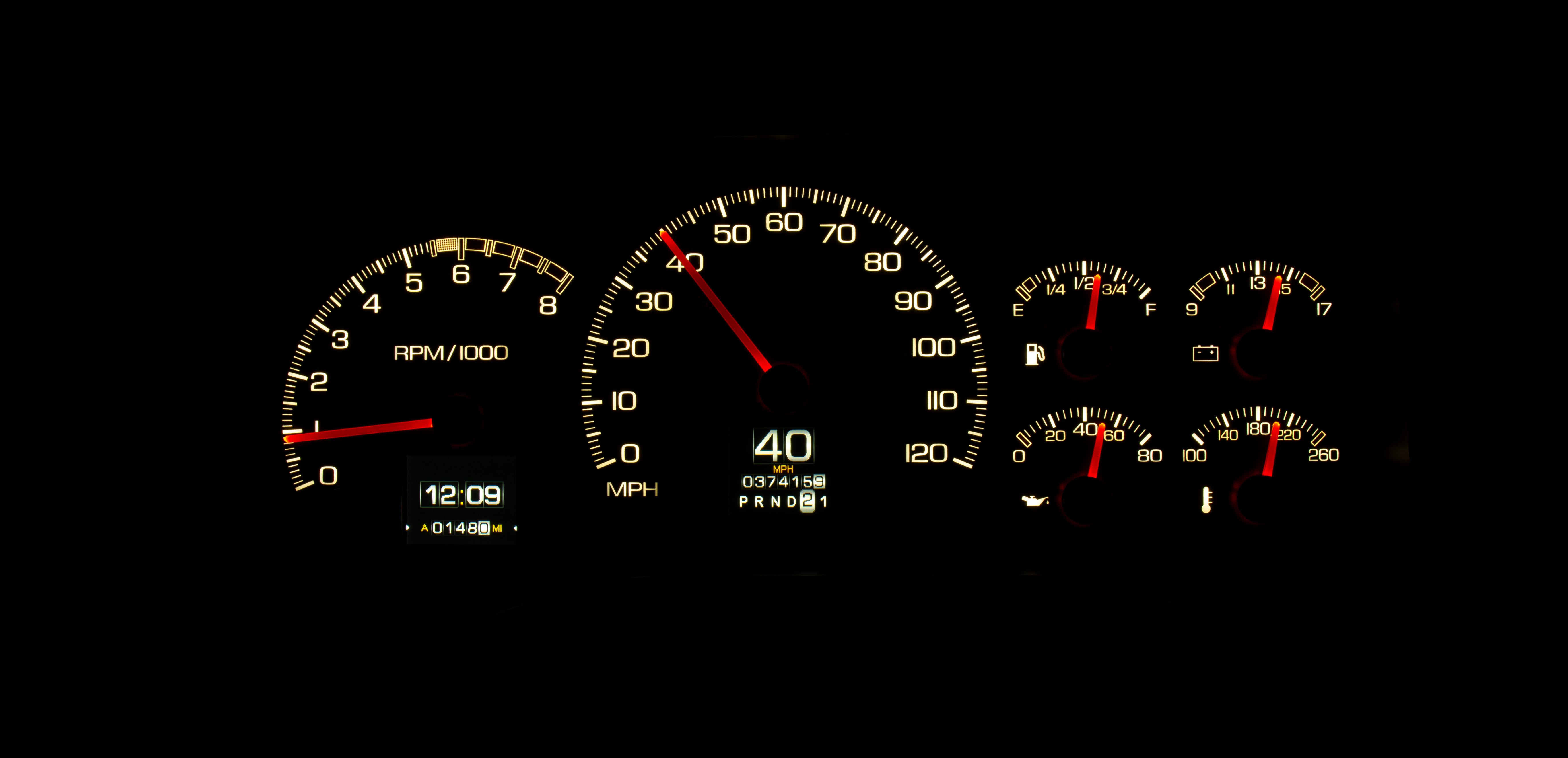 Dakota Digital RTX-95C-PU-X — 1995–98 Chevy/GMC Truck & 1995–00 SUV/HD RTX Gauge Kit