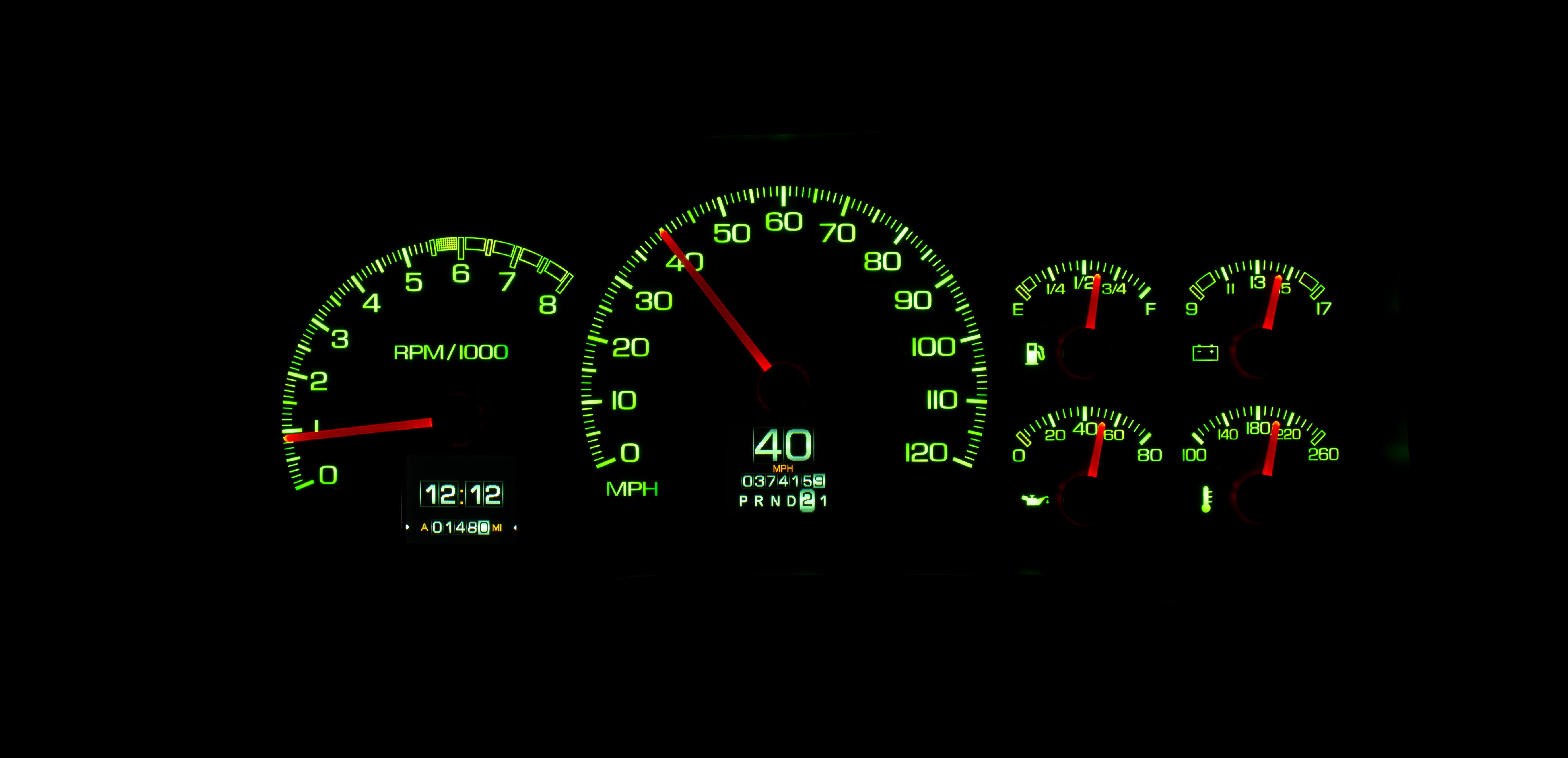 Dakota Digital RTX-95C-PU-X — 1995–98 Chevy/GMC Truck & 1995–00 SUV/HD RTX Gauge Kit
