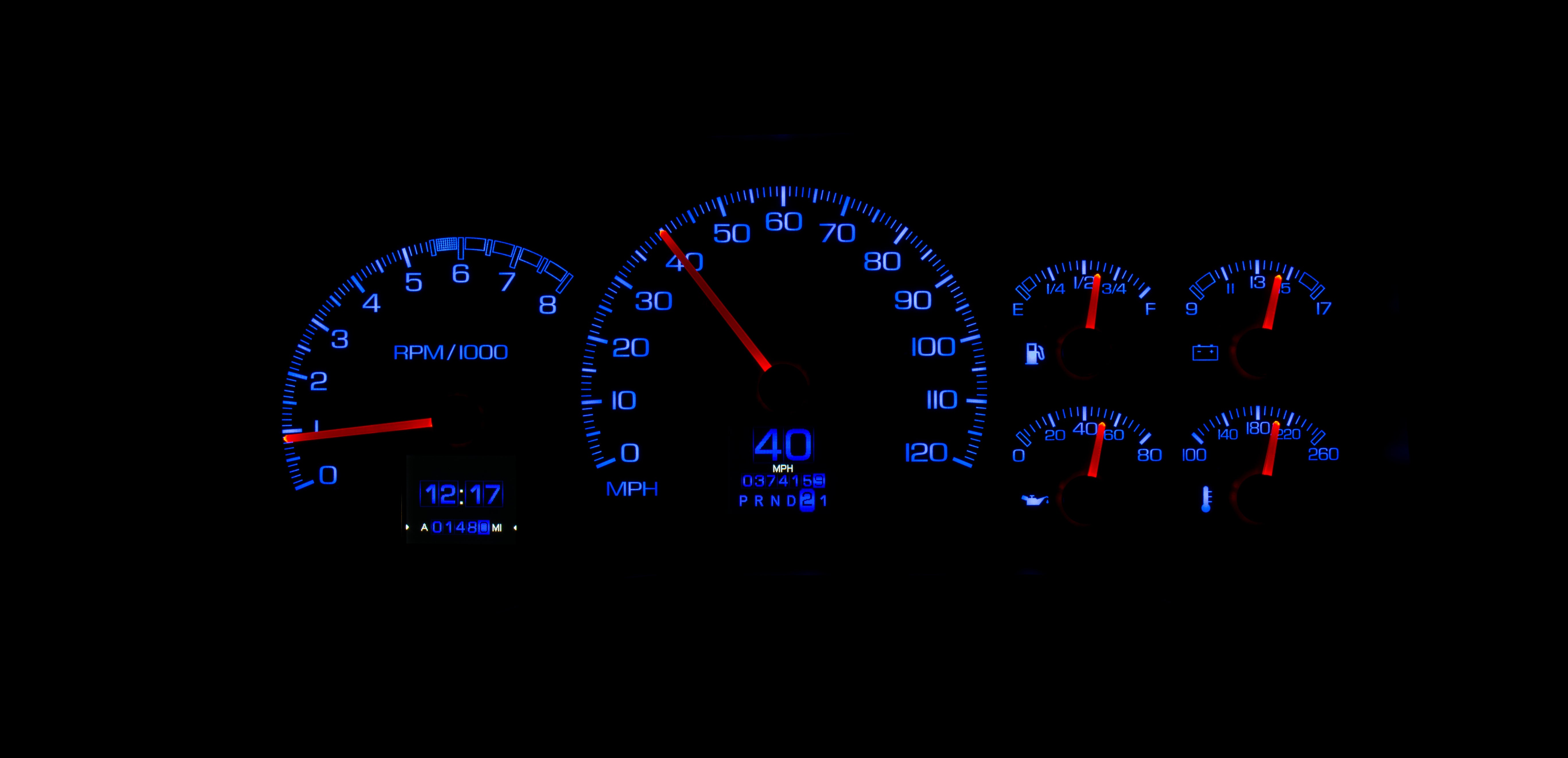 Dakota Digital RTX-95C-PU-X — 1995–98 Chevy/GMC Truck & 1995–00 SUV/HD RTX Gauge Kit