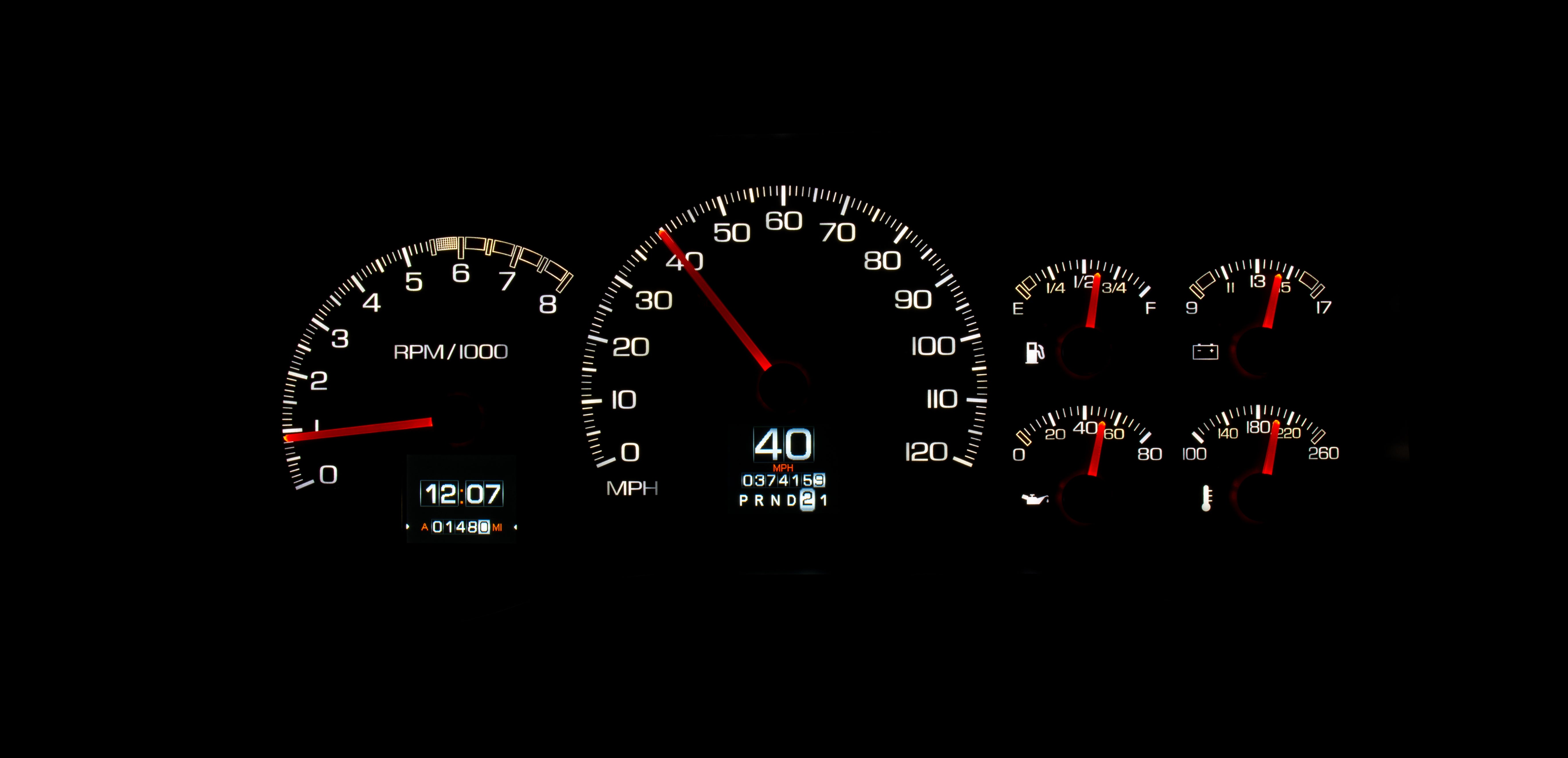 Dakota Digital RTX-95C-PU-X — 1995–98 Chevy/GMC Truck & 1995–00 SUV/HD RTX Gauge Kit