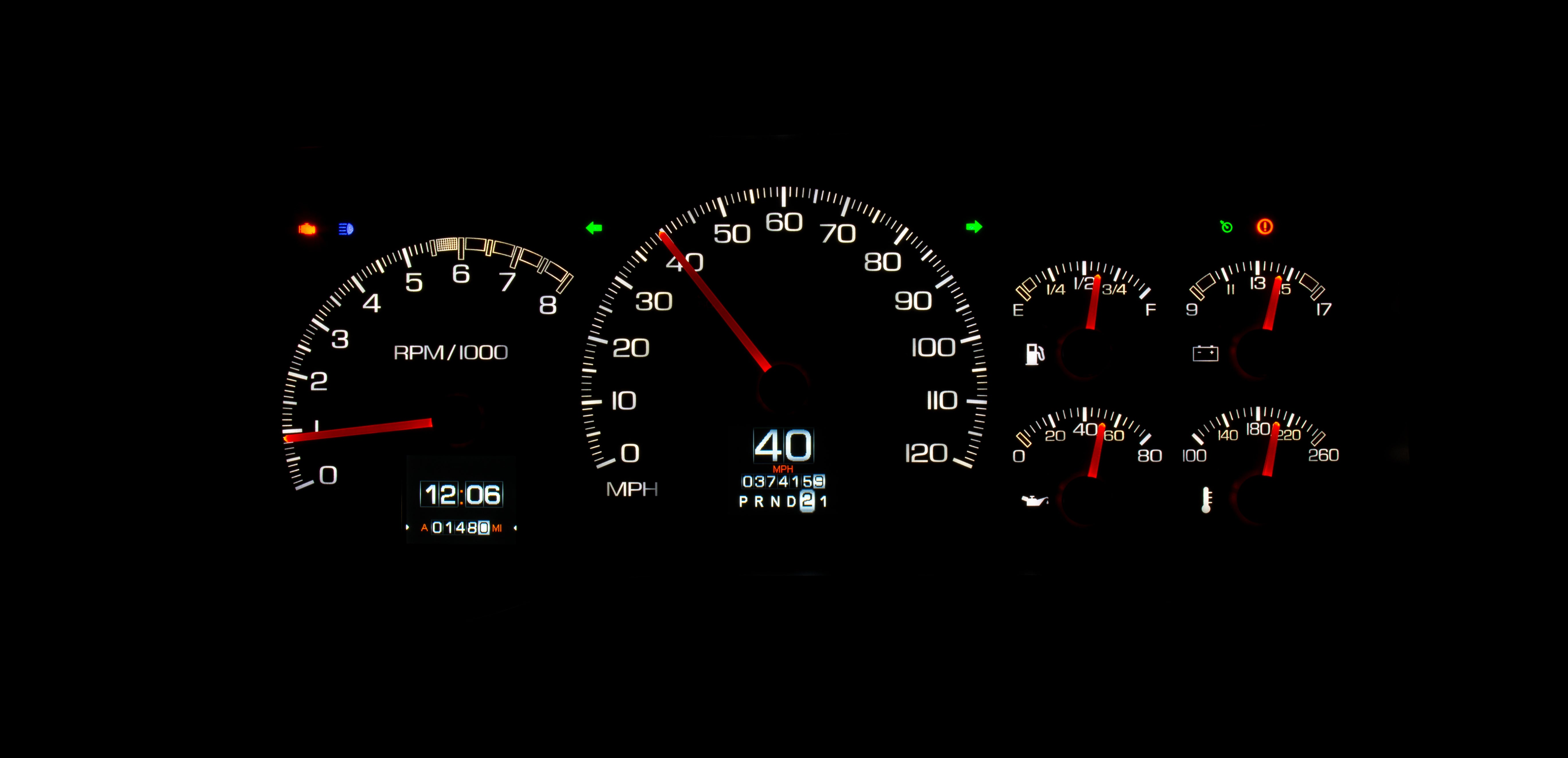 Dakota Digital RTX-95C-PU-X — 1995–98 Chevy/GMC Truck & 1995–00 SUV/HD RTX Gauge Kit