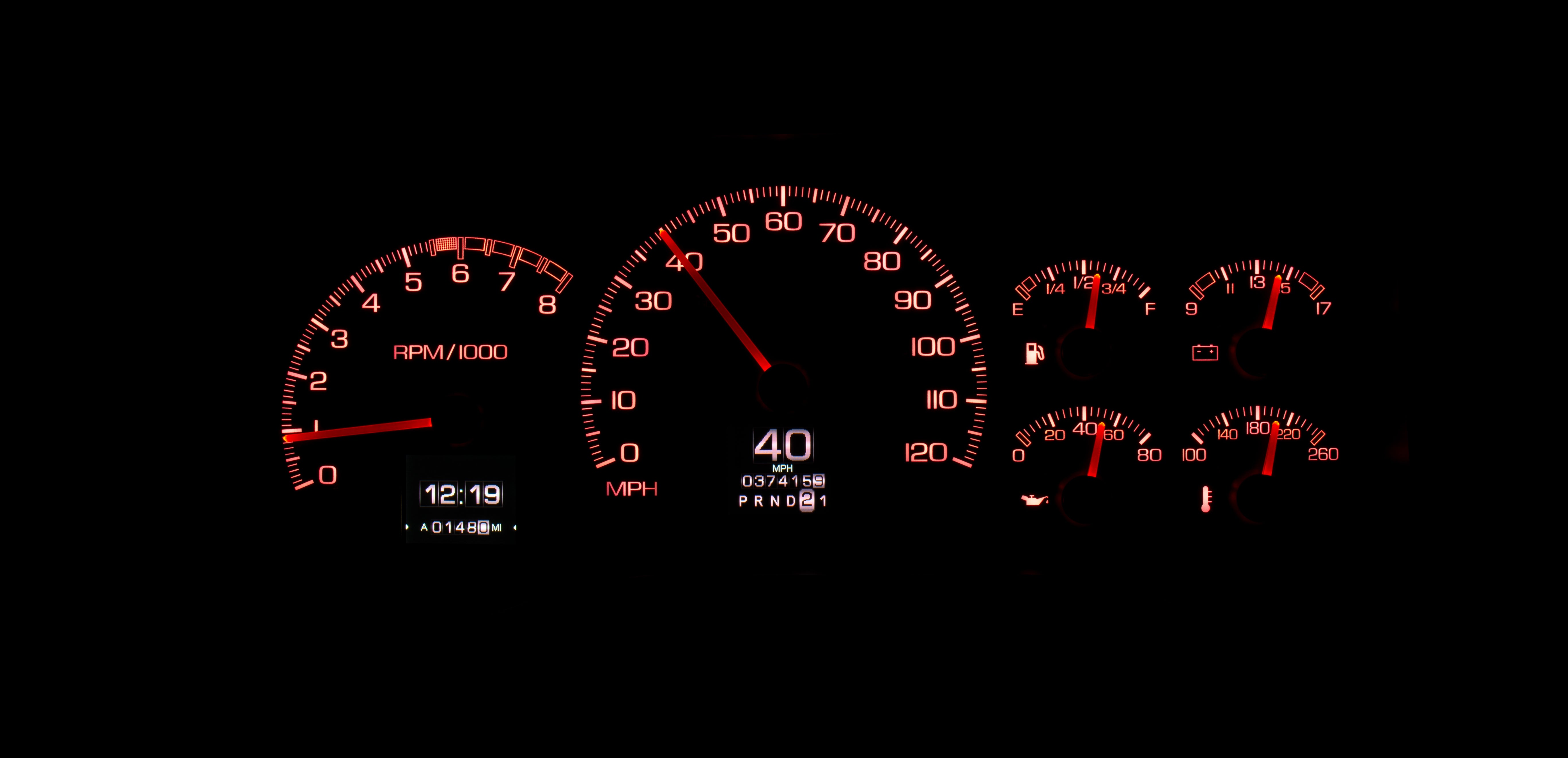 Dakota Digital RTX-95C-PU-X — 1995–98 Chevy/GMC Truck & 1995–00 SUV/HD RTX Gauge Kit