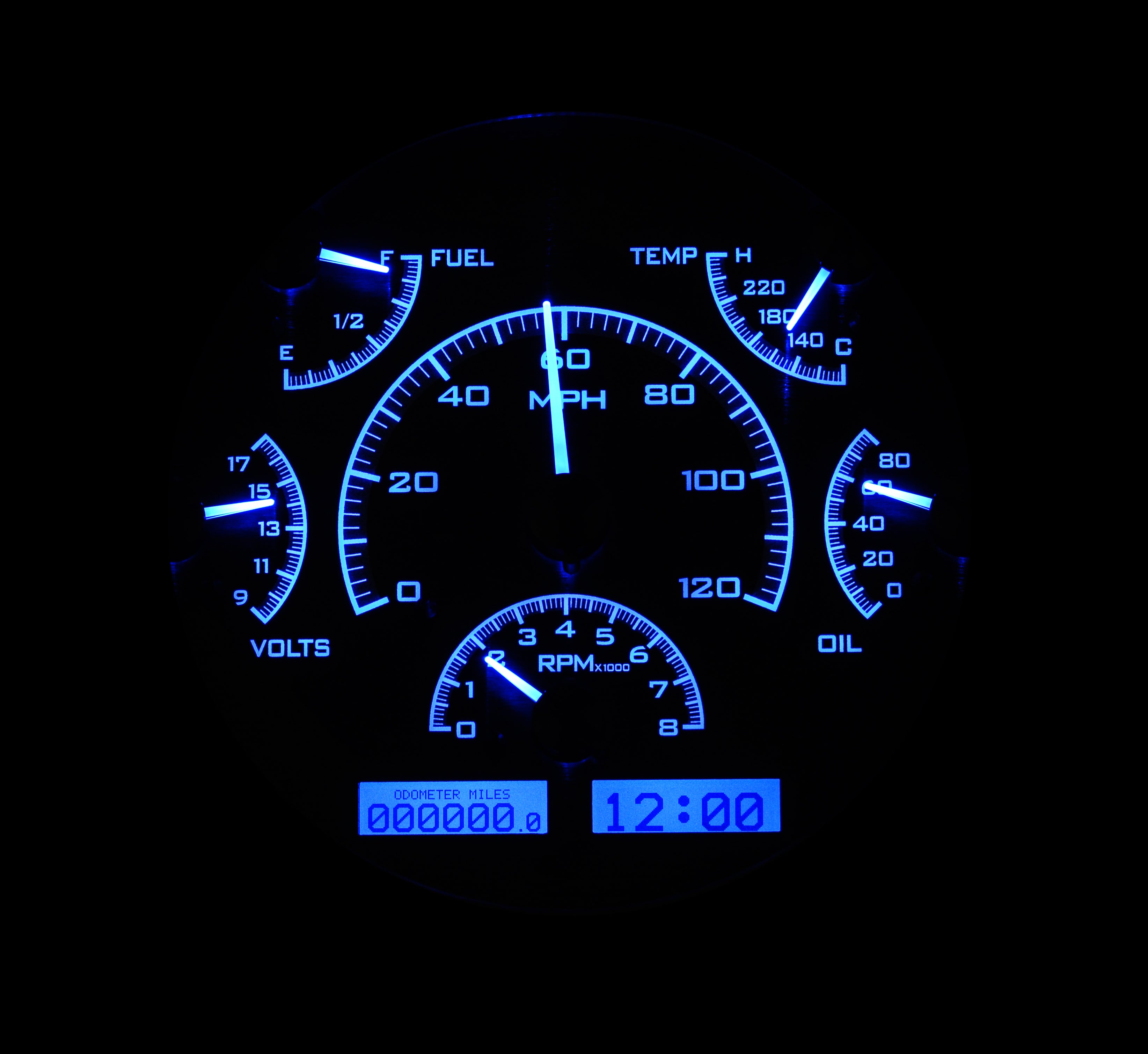 Dakota Digital VHX-66F-BRO — 1966–76 Ford Bronco VHX Gauge Kit