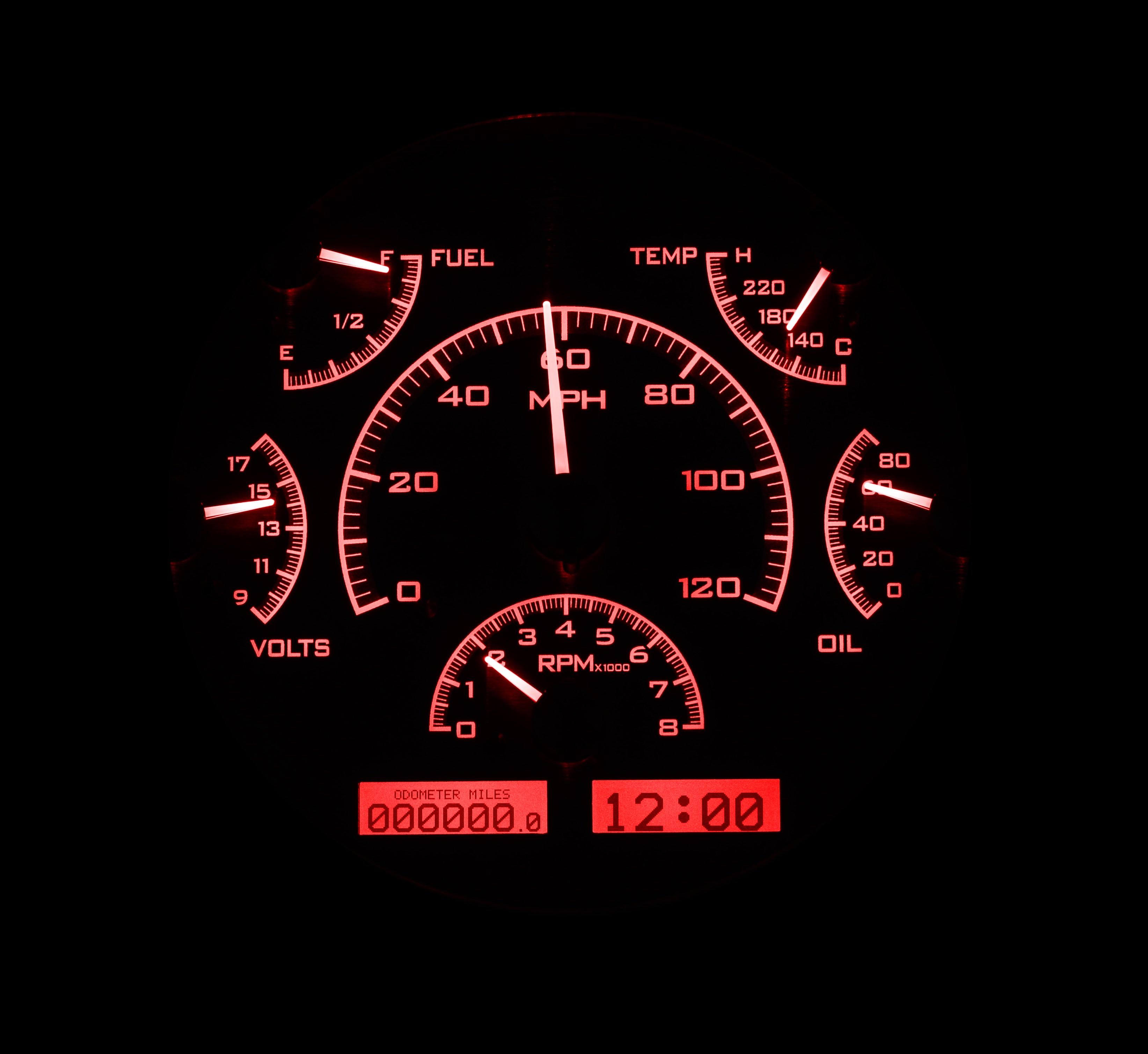 Dakota Digital VHX-66F-BRO — 1966–76 Ford Bronco VHX Gauge Kit