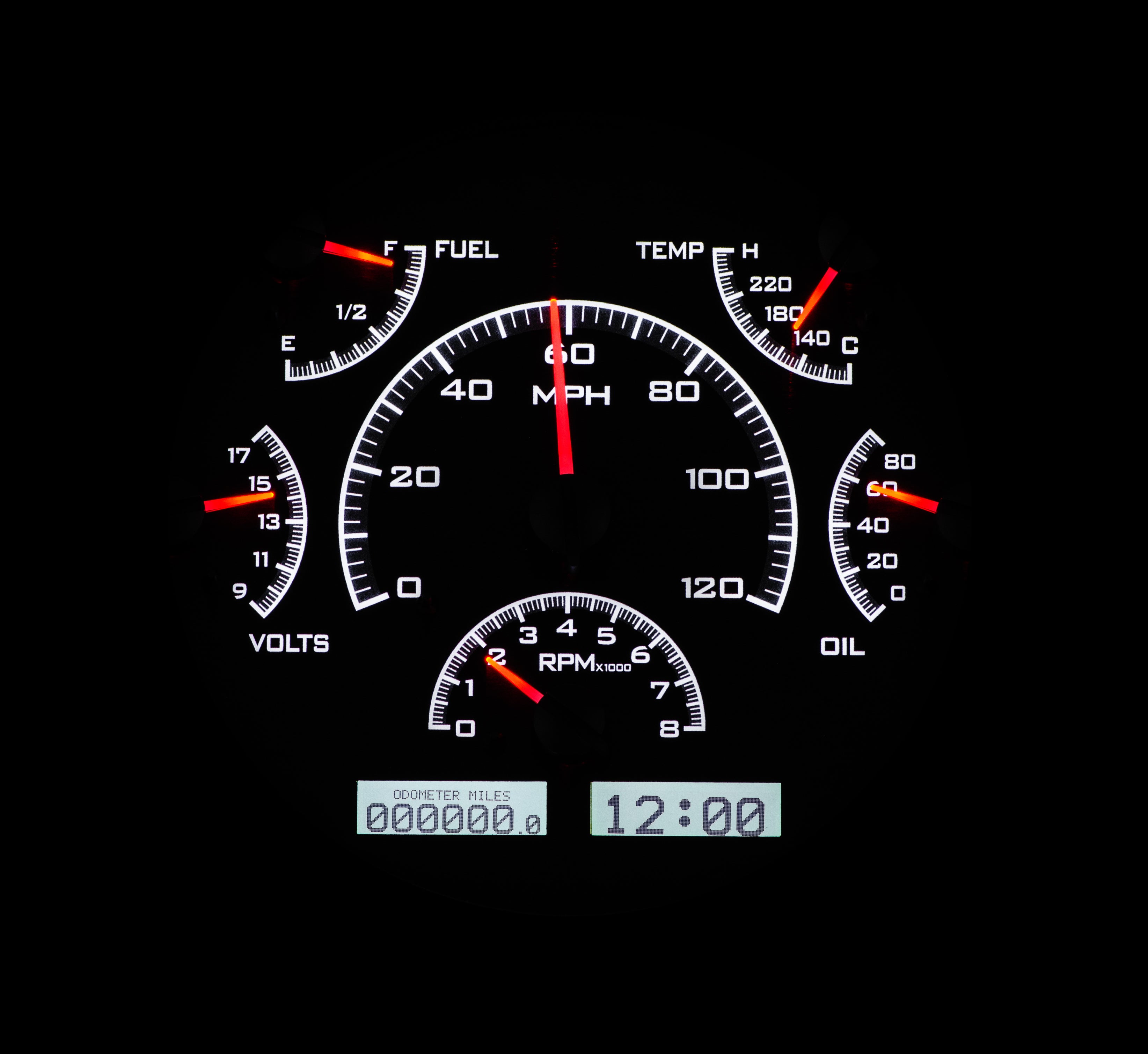 Dakota Digital VHX-66F-BRO — 1966–76 Ford Bronco VHX Gauge Kit
