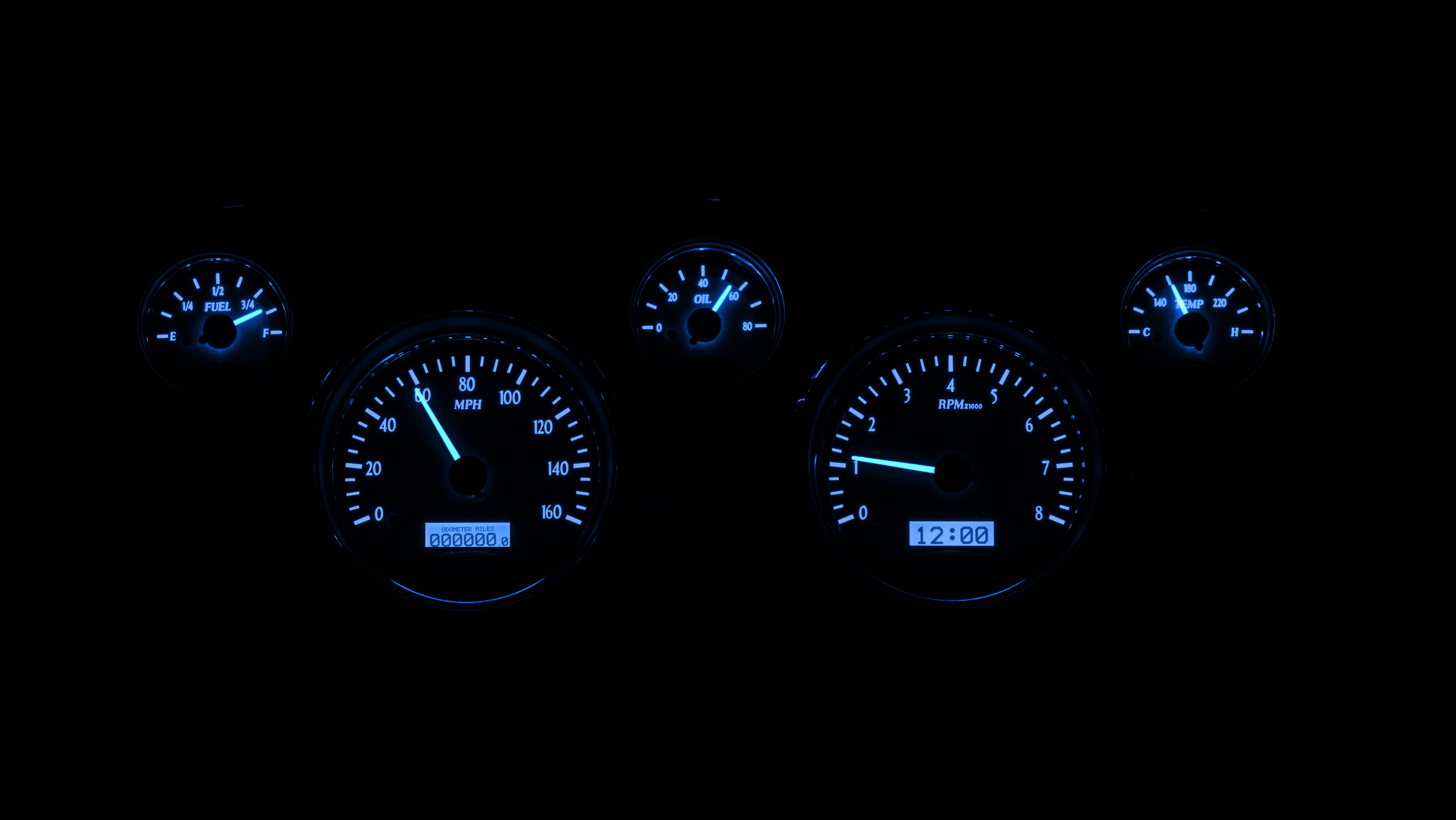 Dakota Digital VHX-67F-MUS — 1967–68 Ford Mustang VHX Gauge