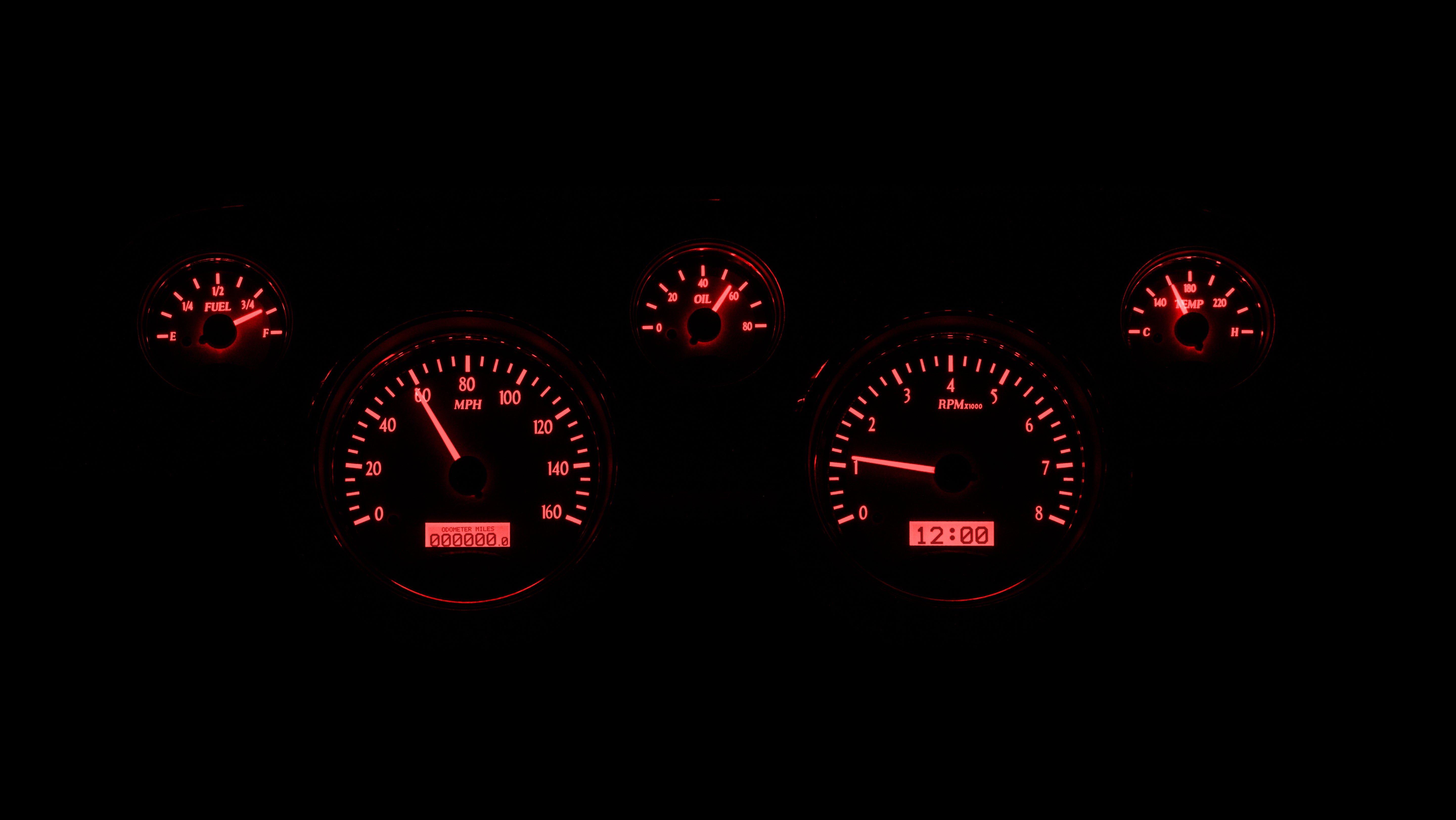 Dakota Digital VHX-67F-MUS — 1967–68 Ford Mustang VHX Gauge