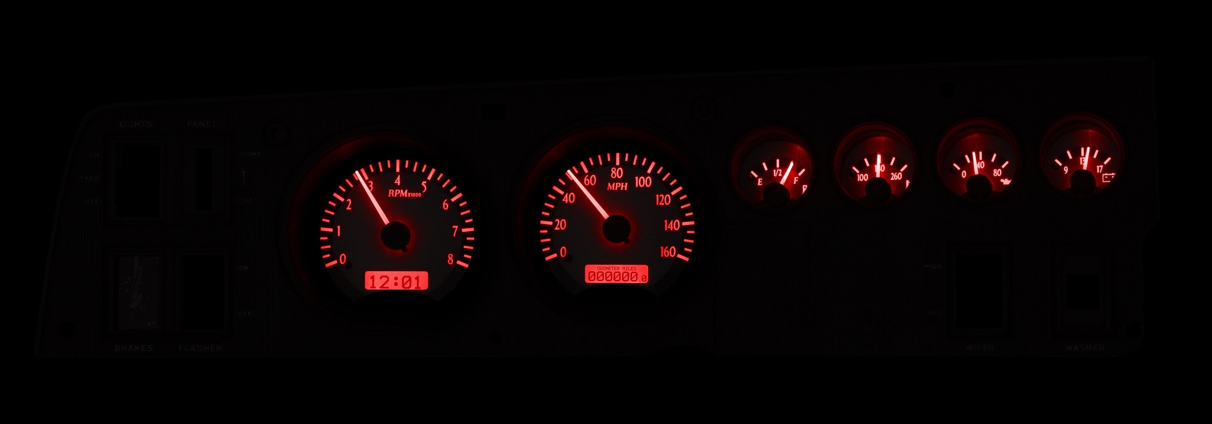 Dakota Digital VHX-68D-CHG — 1968–70 Dodge Charger VHX Gauge