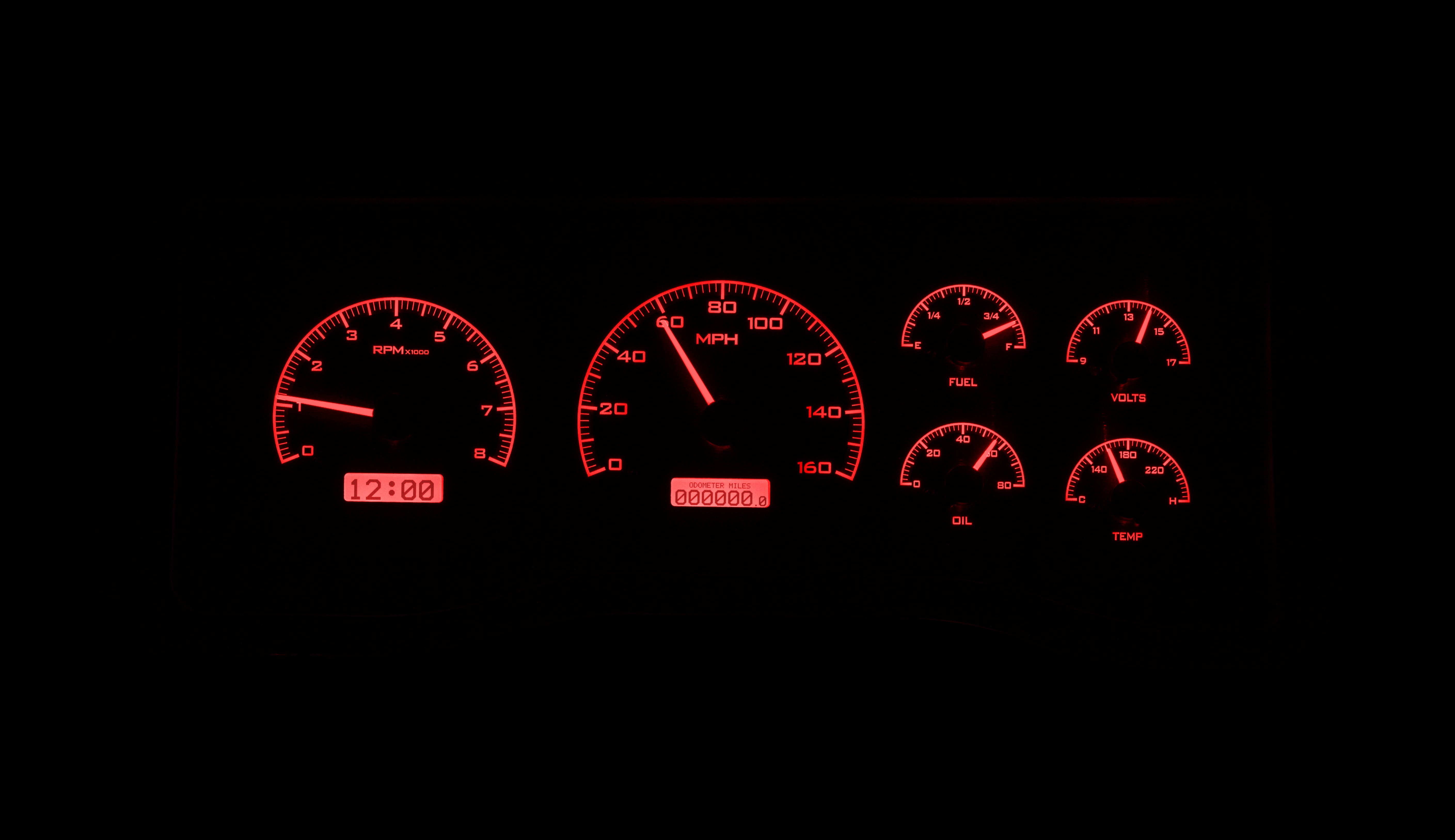 Dakota Digital VHX-95C-PU — 1995–1998 GM Truck & 1995–2000 Chevy/GMC SUV/HD VHX Instrument System