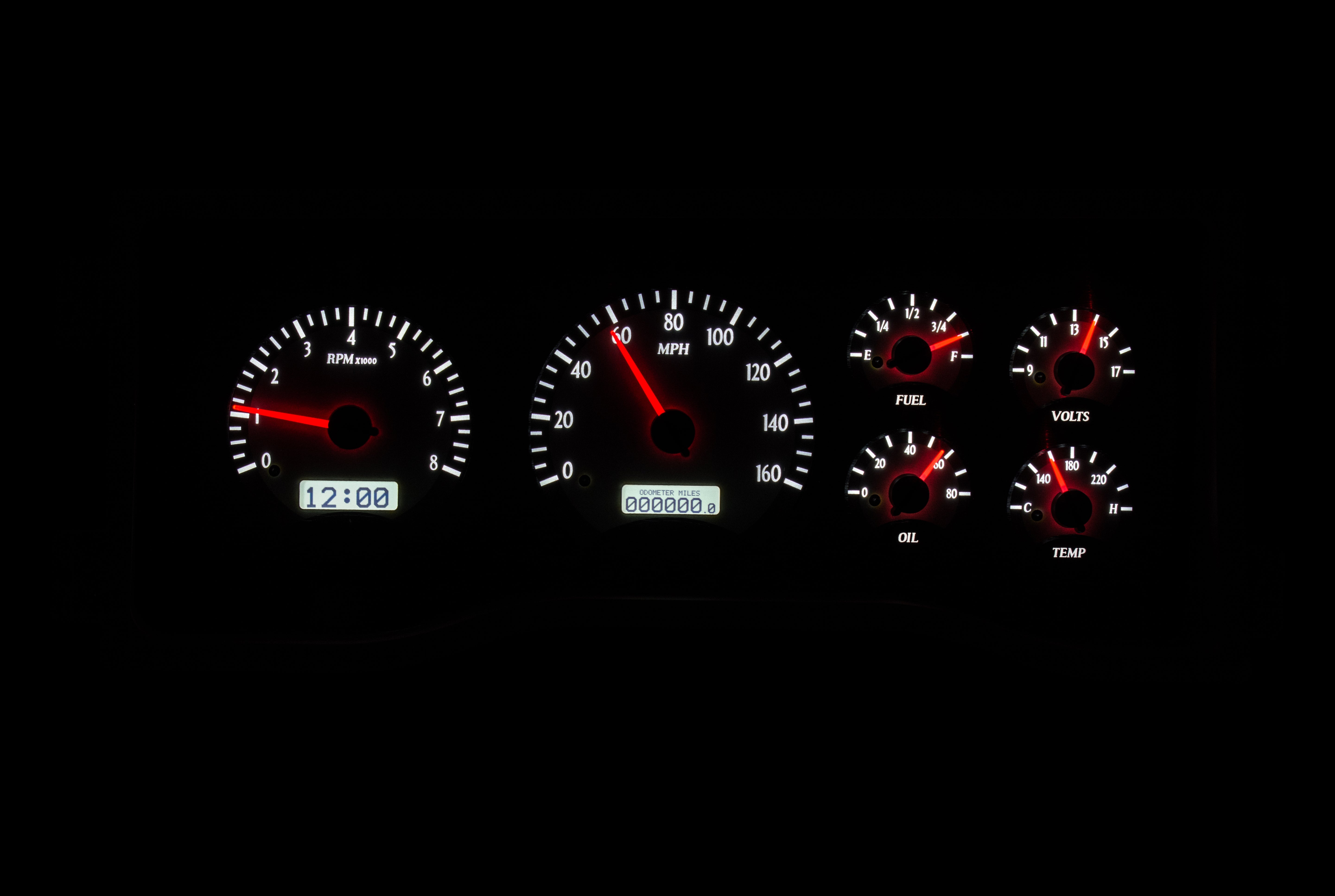 Dakota Digital VHX-95C-PU — 1995–1998 GM Truck & 1995–2000 Chevy/GMC SUV/HD VHX Instrument System