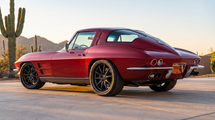 Pro-touring 1963 Corvette split-window coupe with flush-mount split rear glass