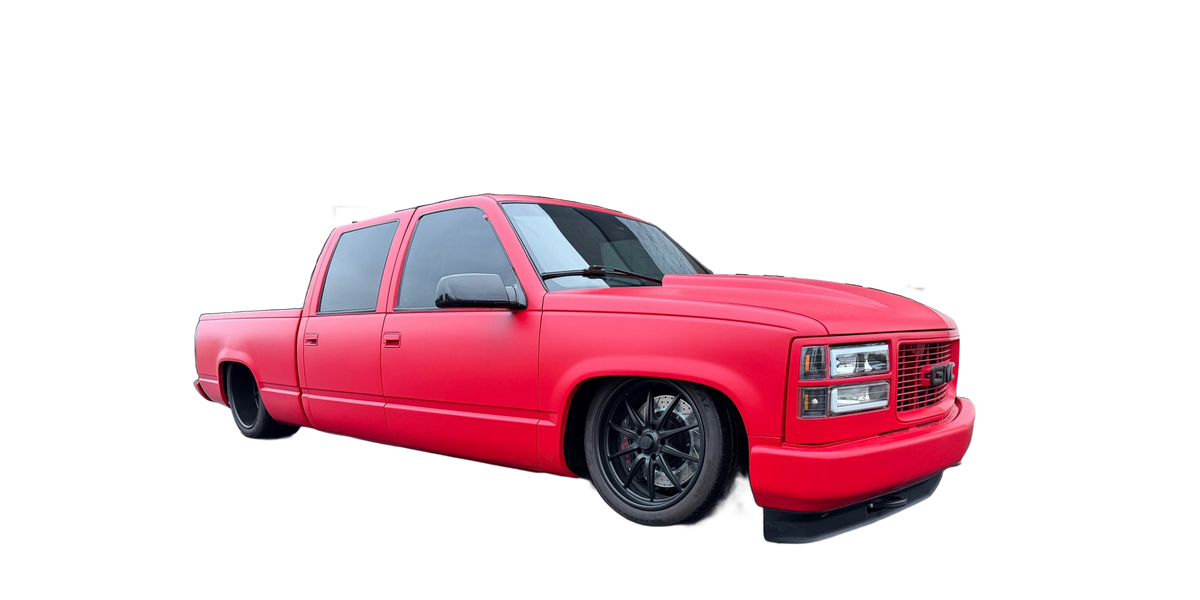 Red Fesler OBS crew cab truck