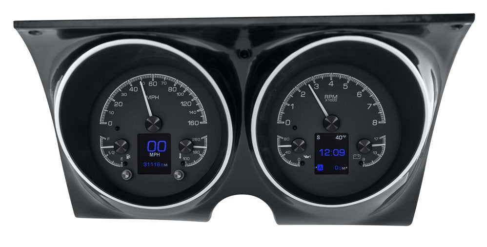 Clearance – Dakota Digital HDX-67C-CAM-K Gauge System (1967–1968 Camaro, Black)