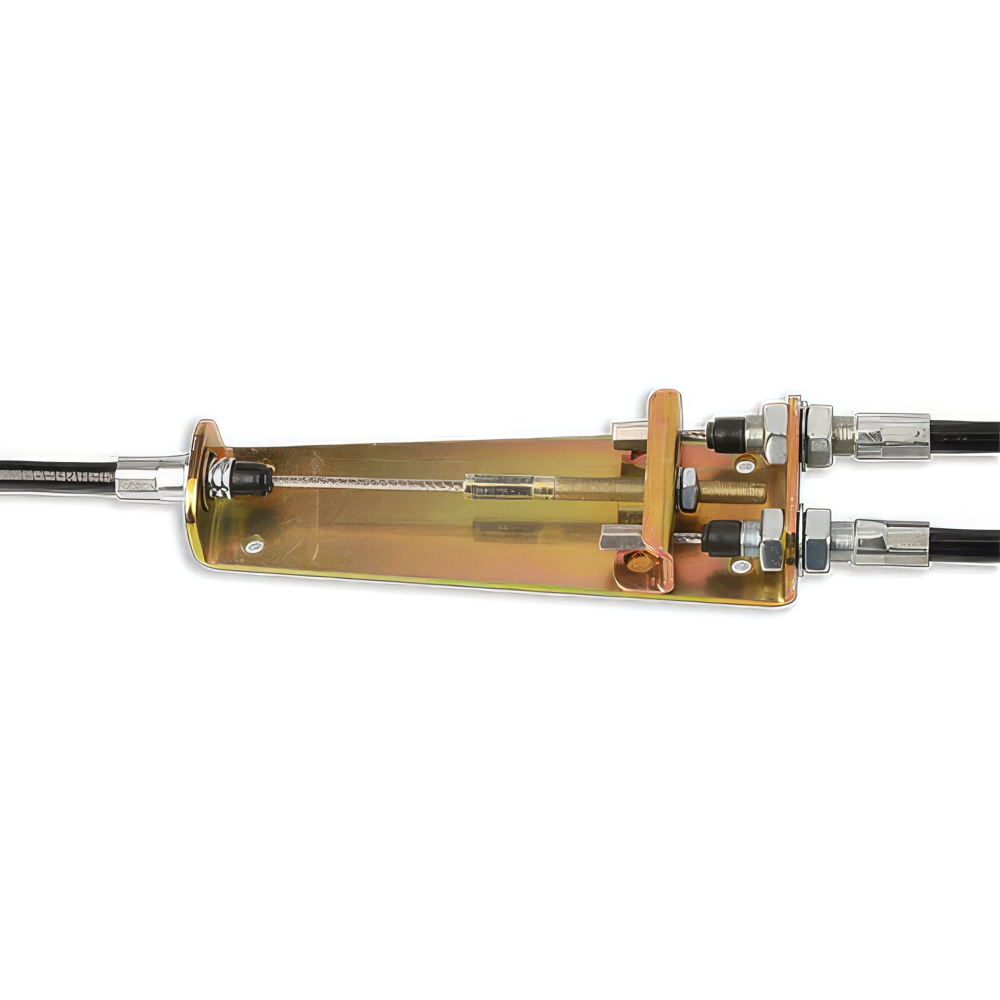 E-Stopp brake cable equalizer bracket with cables attached