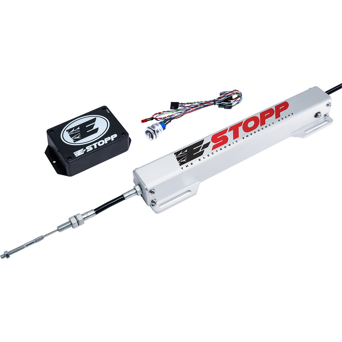 E-Stopp electronic emergency brake kit with chrome key lock switch