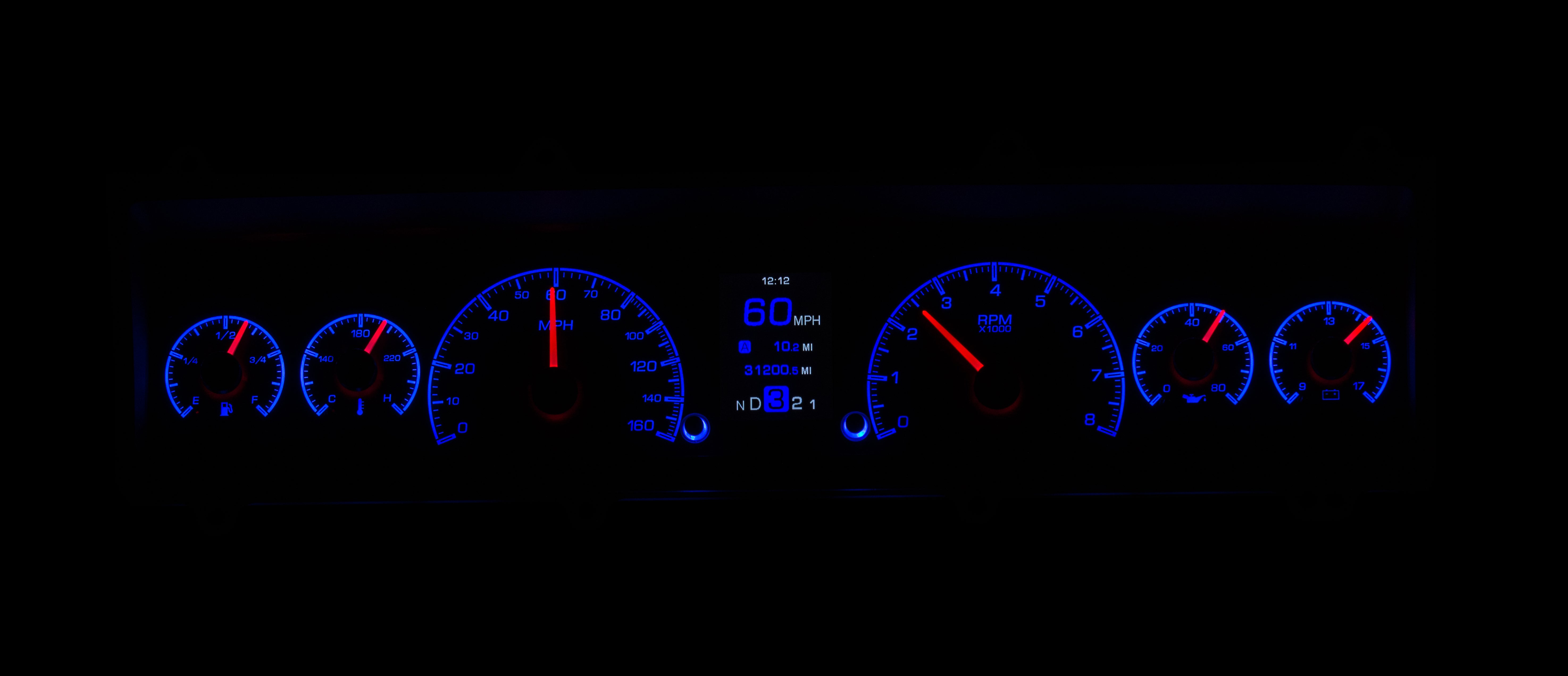 Dakota Digital HDX-69C-NOV — 1969–76 Chevy Nova HDX Gauge Kit