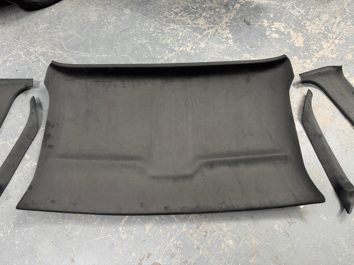 Fesler one-piece fiberglass headliner raw gel-coat designed to pair with flush mount glass