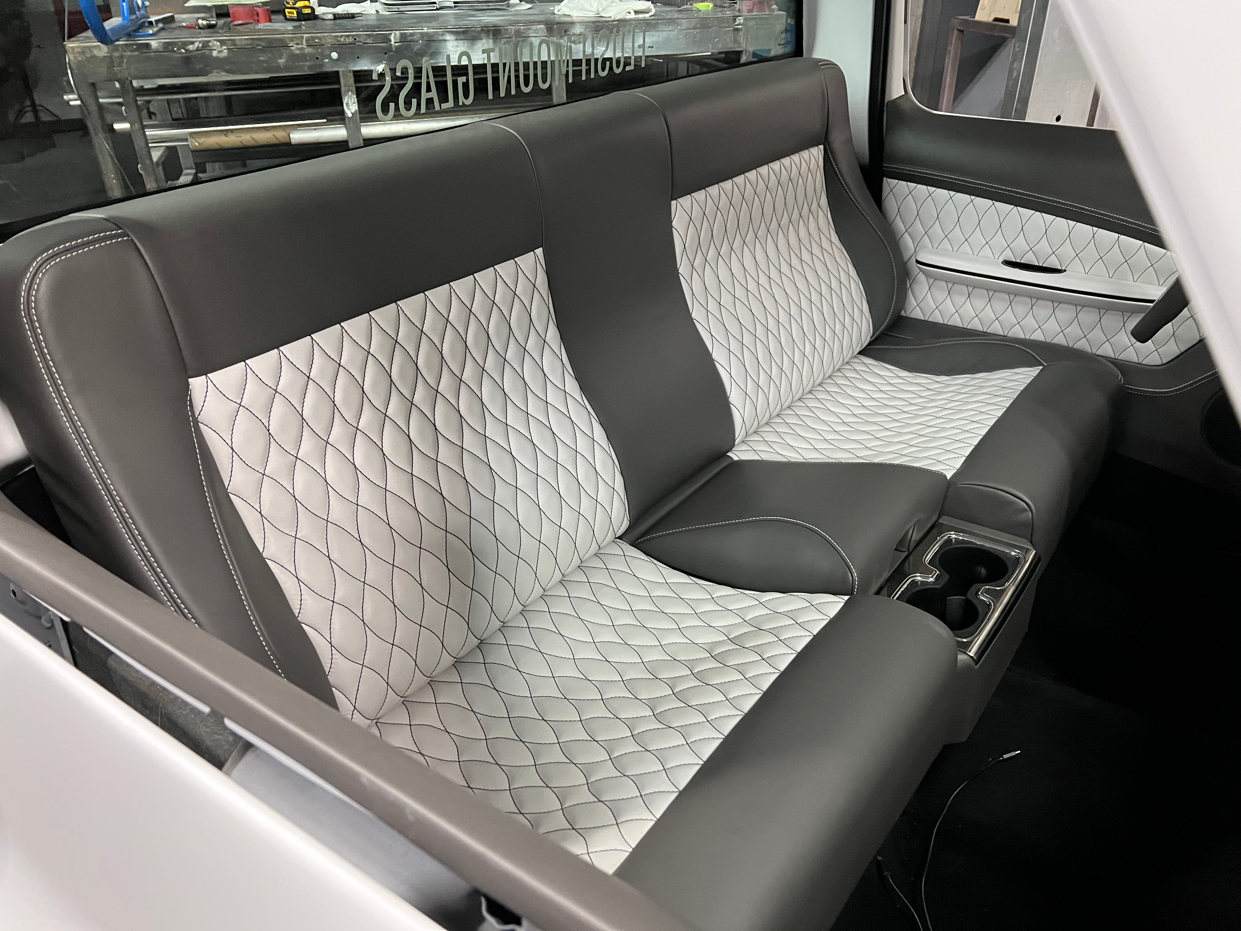 FESLER USA Custom Bench Seat with Built in Custom Center Consoles