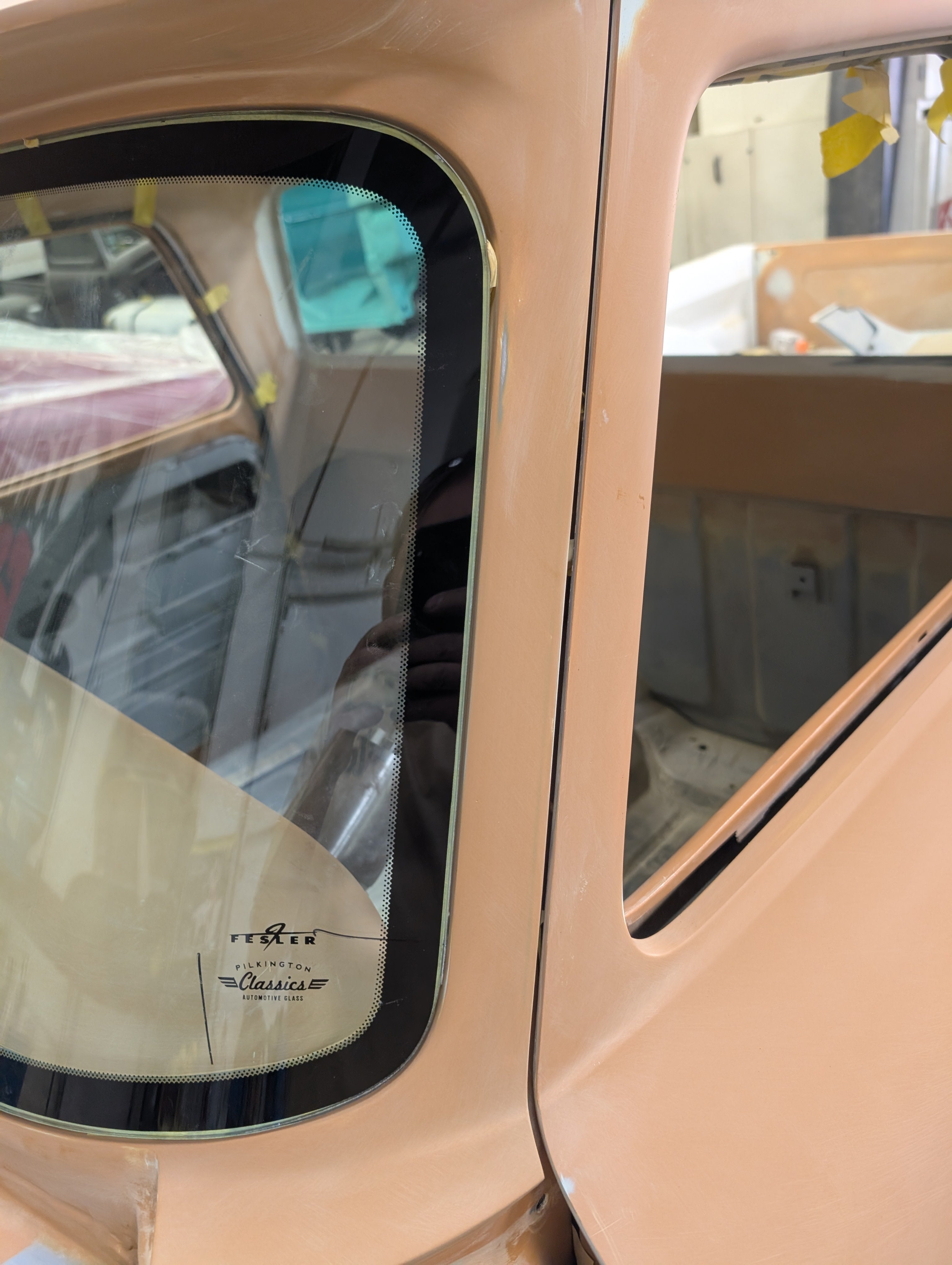 1964-66 C-10 Truck DOT Flush Mount Rubber Less Glass. Made in America.