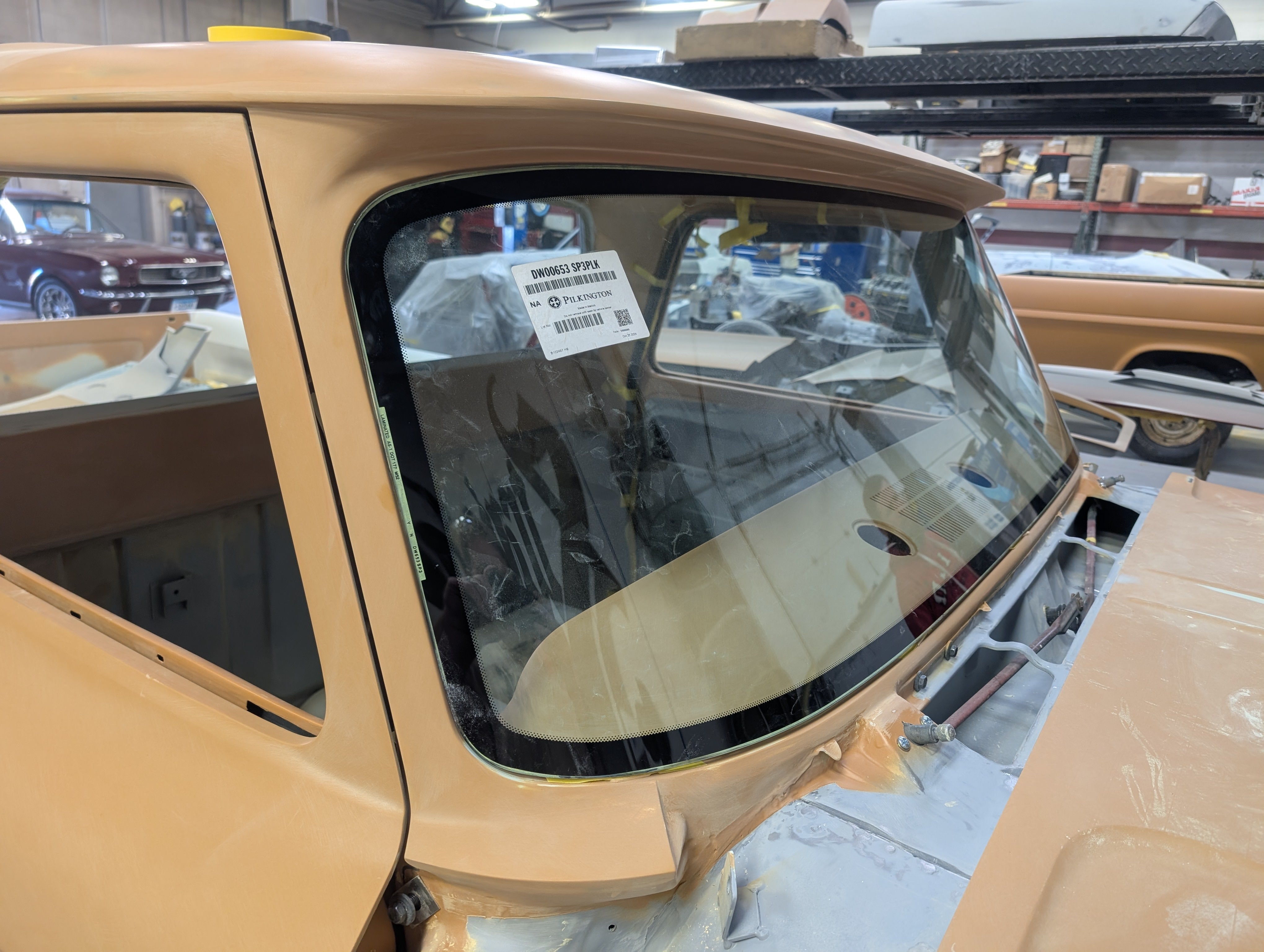 1964-66 C-10 Truck DOT Flush Mount Rubber Less Glass. Made in America.