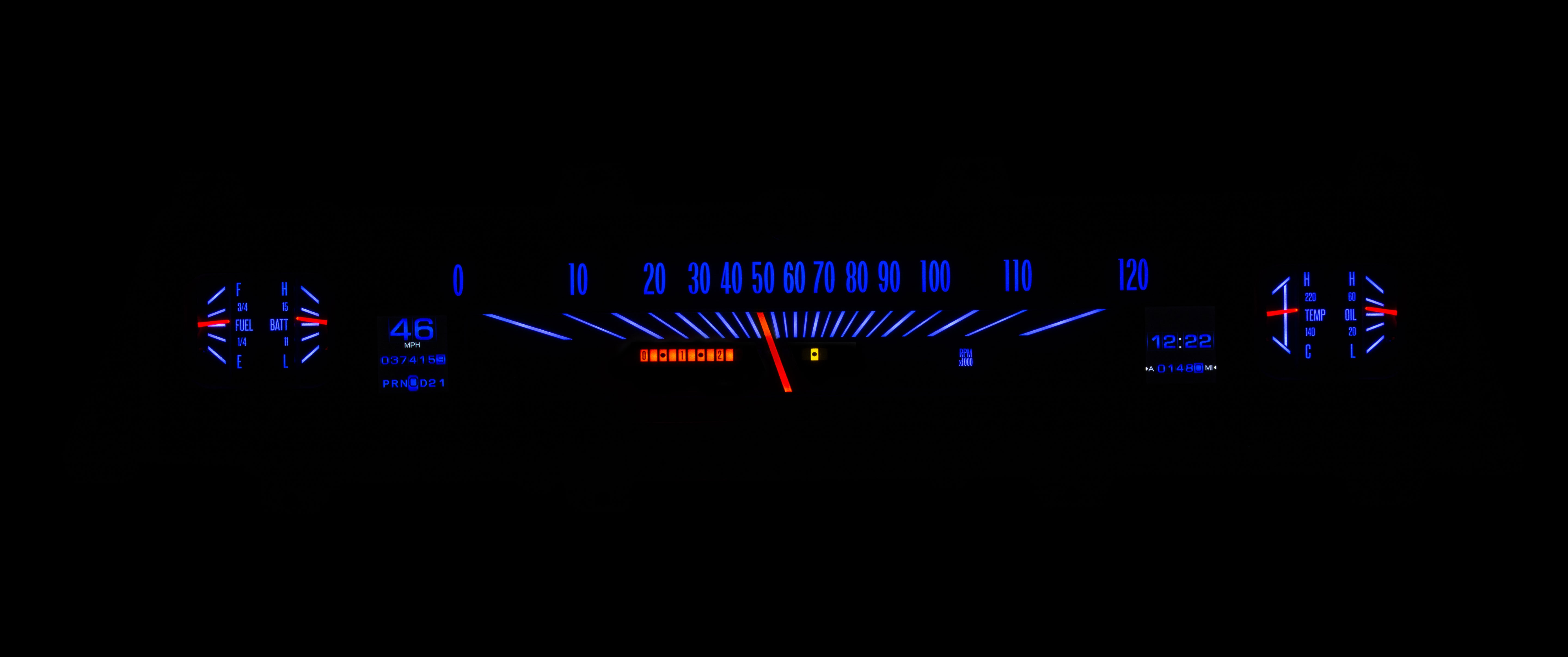 Dakota Digital RTX-66C-CVL-X — 1966–67 Chevy Chevelle/El Camino Chevelle/El Camino RTX Instruments