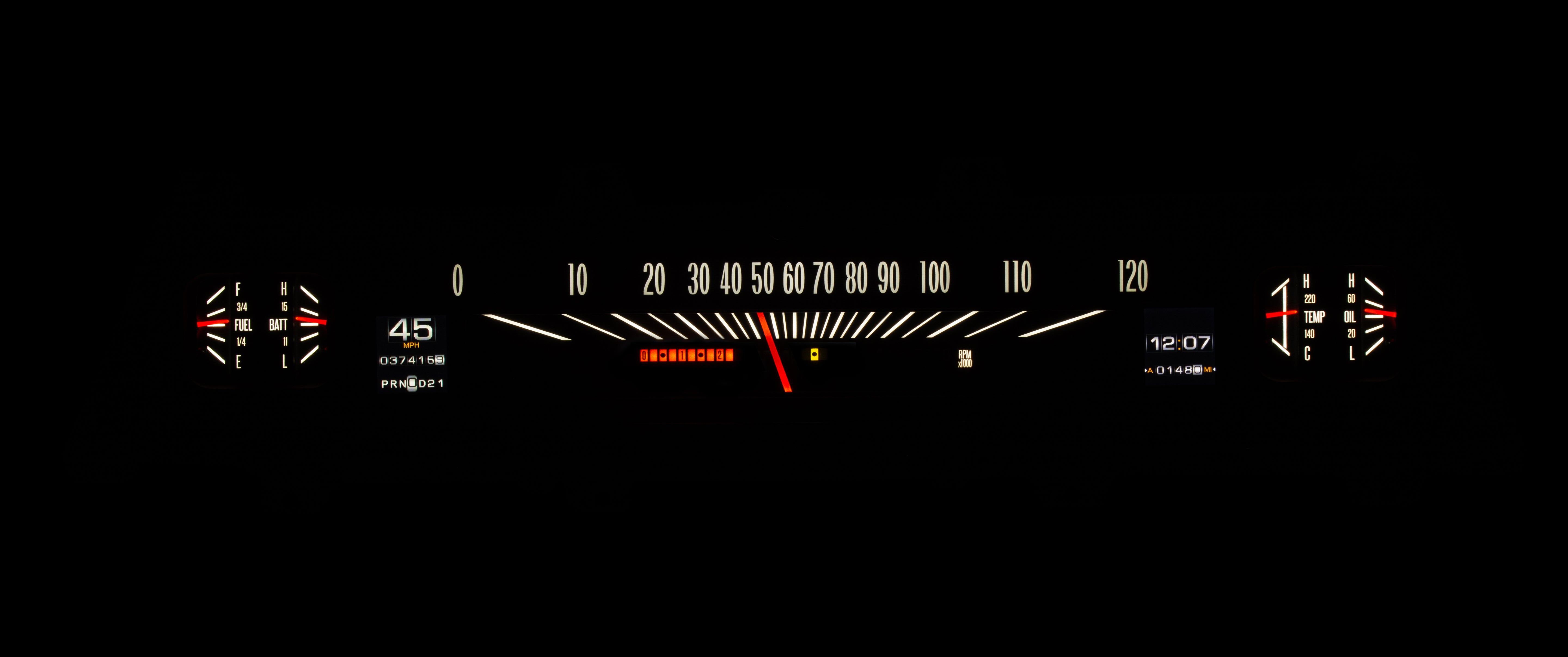Dakota Digital RTX-66C-CVL-X — 1966–67 Chevy Chevelle/El Camino Chevelle/El Camino RTX Instruments