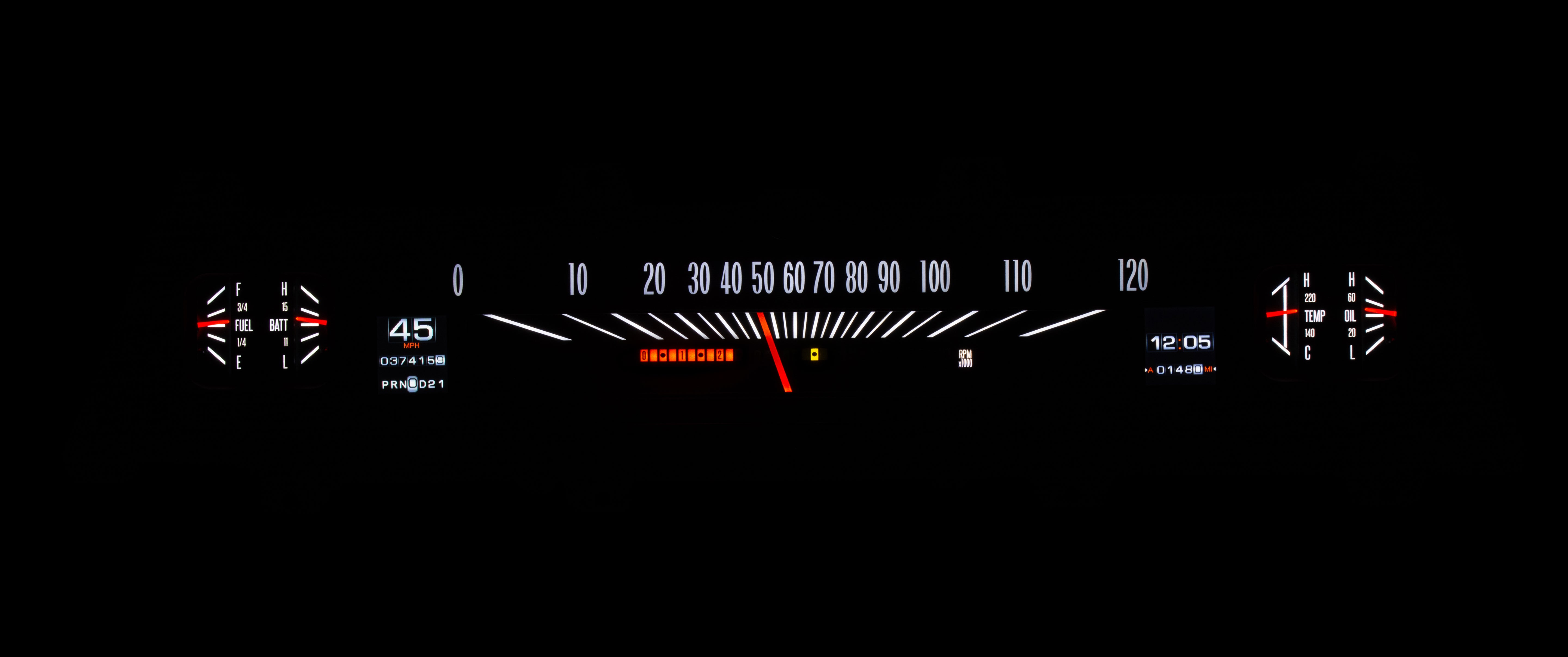 Dakota Digital RTX-66C-CVL-X — 1966–67 Chevy Chevelle/El Camino Chevelle/El Camino RTX Instruments