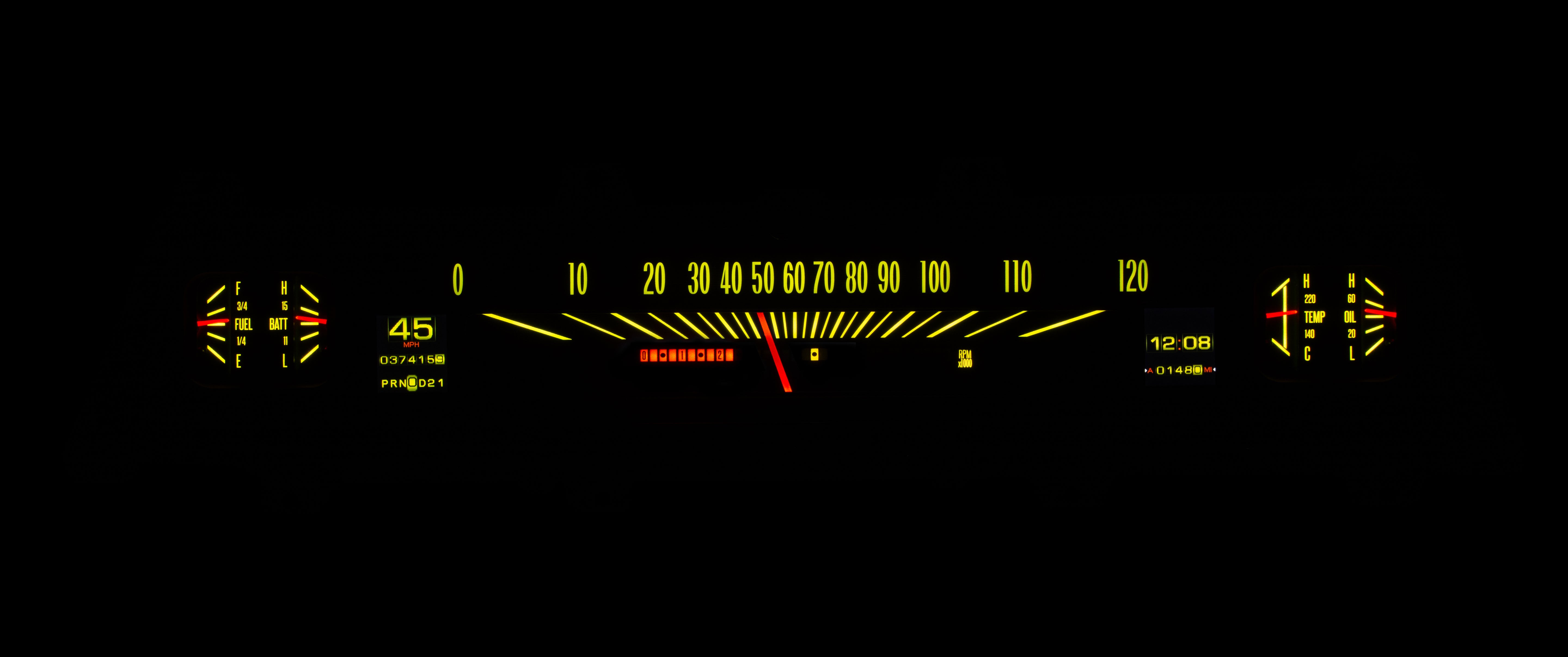 Dakota Digital RTX-66C-CVL-X — 1966–67 Chevy Chevelle/El Camino Chevelle/El Camino RTX Instruments