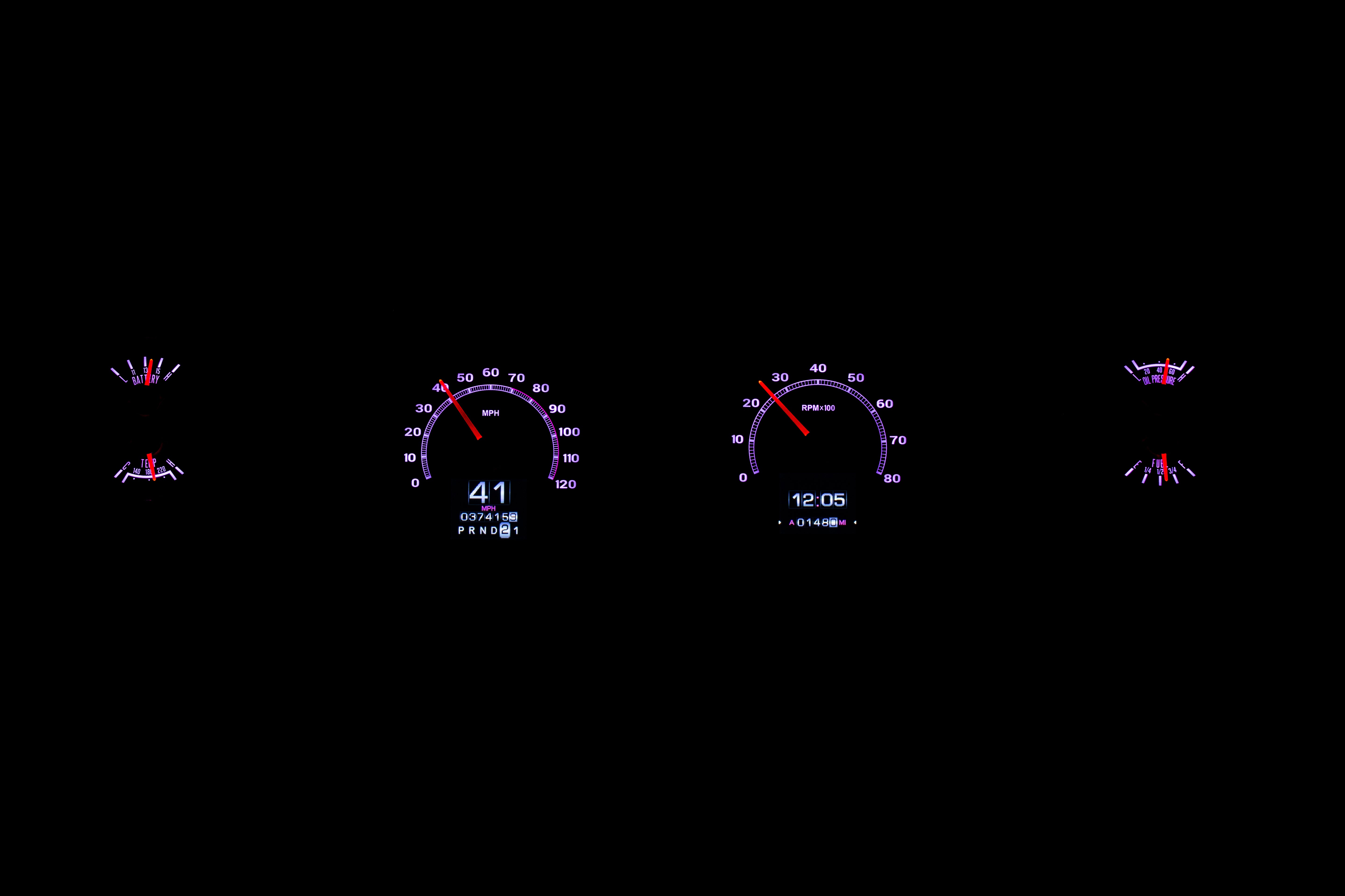 Dakota Digital RTX-69F-MUS-X — 1969–70 Ford Mustang RTX Gauge