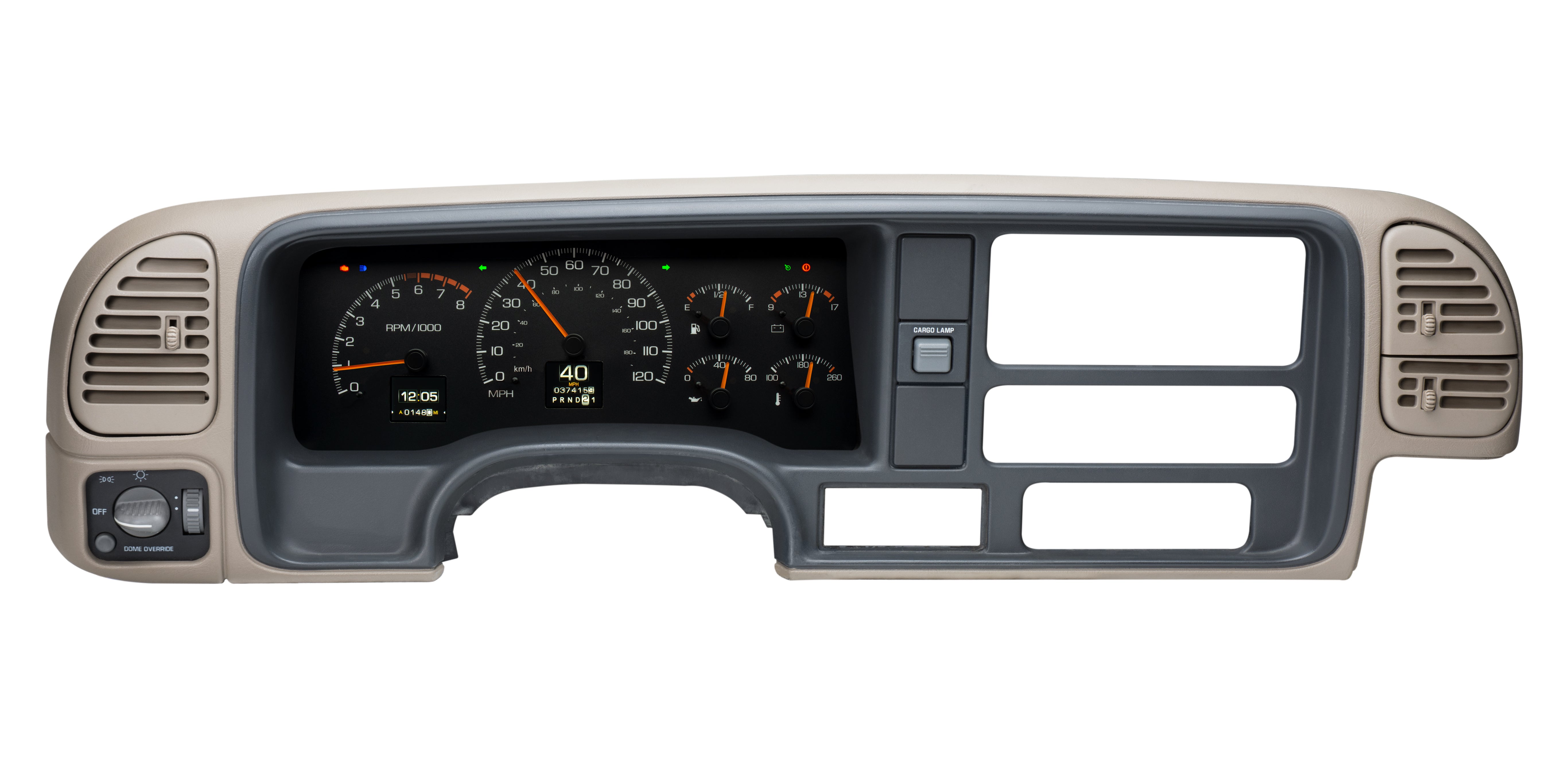 Dakota Digital RTX-95C-PU-X — 1995–98 Chevy/GMC Truck & 1995–00 SUV/HD RTX Gauge Kit