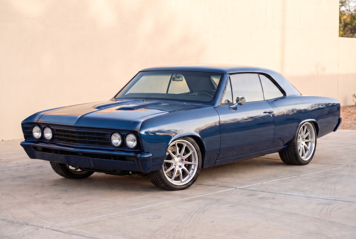1966-67 Chevelle pro touring build with Fesler flush-mount glass, concept render